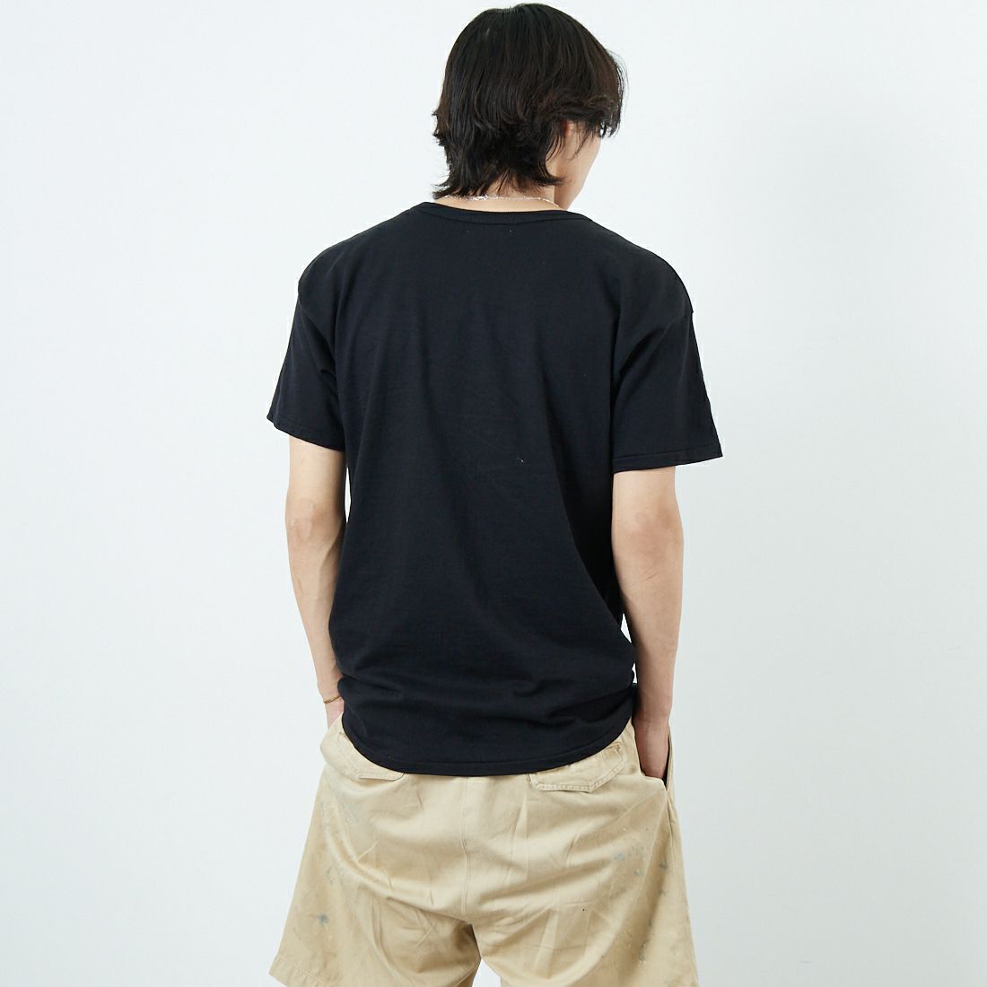 BOW WOW [バウワウ] 8812 ショートスリーブTシャツ [BW-8T] 88/12 BLAC &&モデル身長：179cm 着用サイズ：L&&