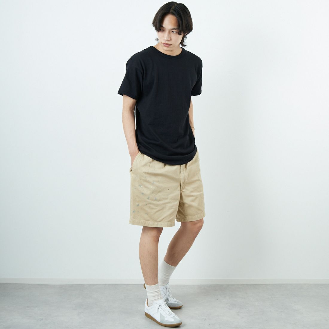BOW WOW [バウワウ] 8812 ショートスリーブTシャツ [BW-8T] 88/12 BLAC &&モデル身長：179cm 着用サイズ：L&&
