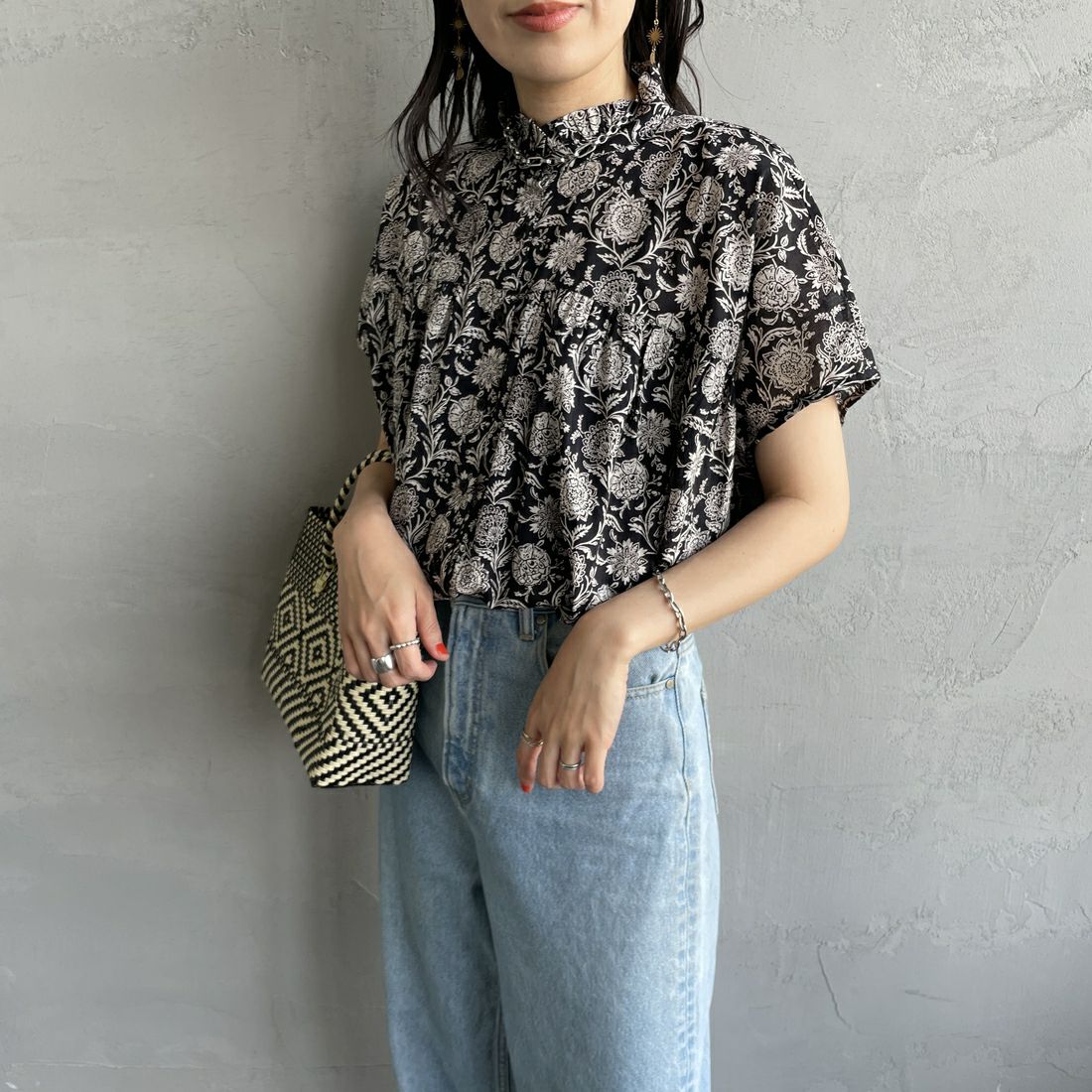 9982 BK/BE&&モデル身長：160cm 着用サイズ：1&&