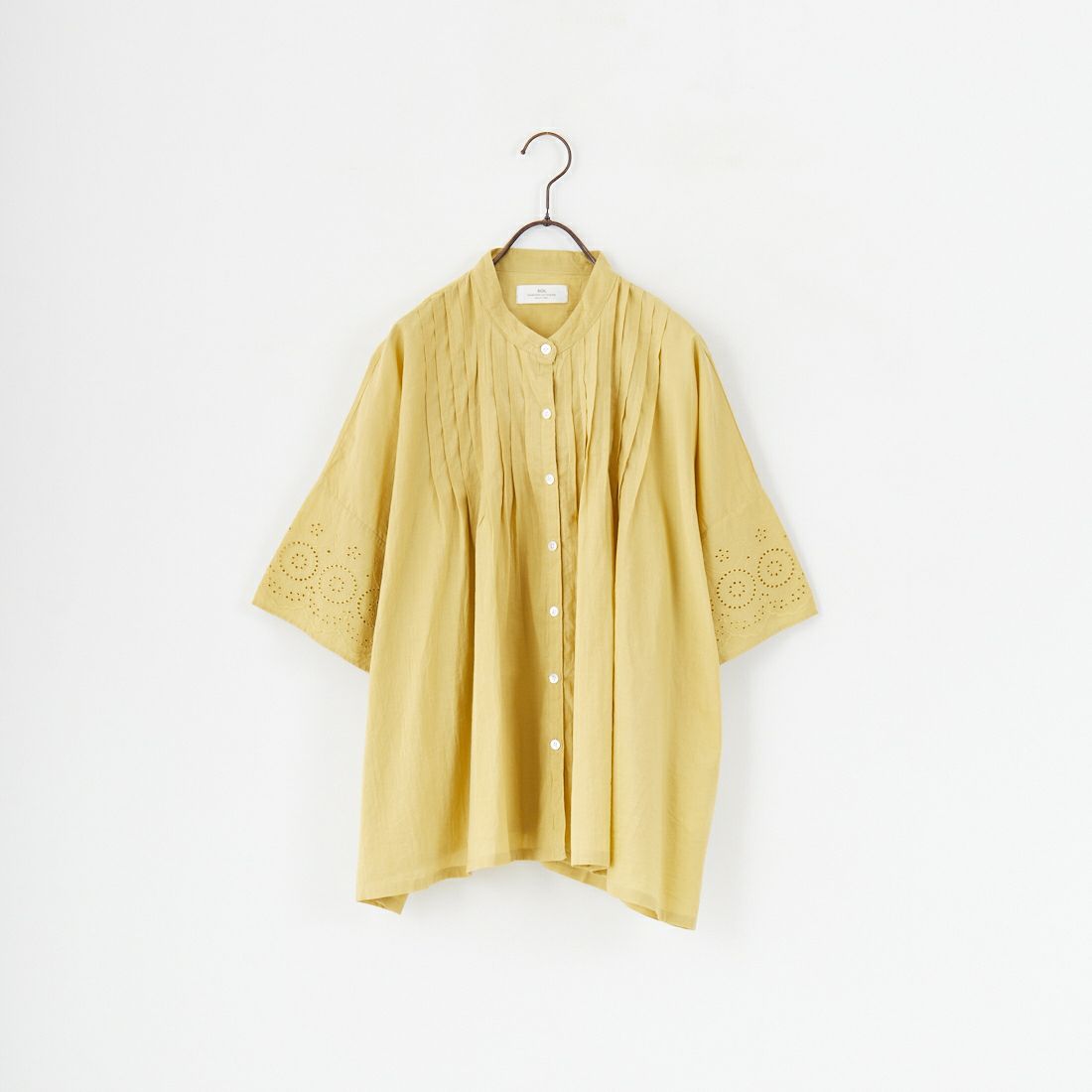 soil [ソイル] カットワークレース バンドカラーシャツ [INSL24221] 5600 YELLO