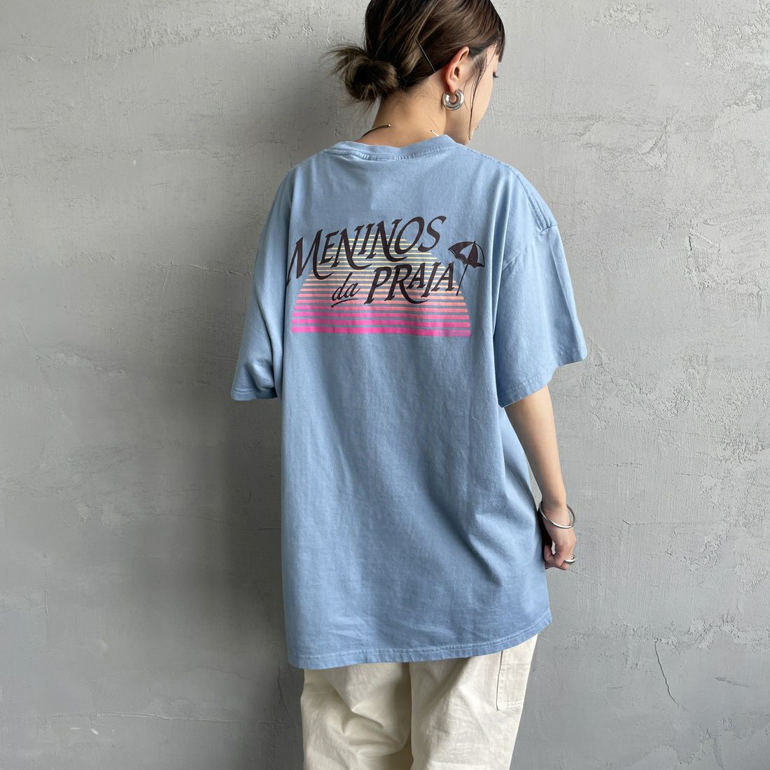 THE SHINZONE [ザ シンゾーン] MENINOS da PRAIA Tシャツ [25MMSCU04] 81 LIGHT B &&モデル身長：150cm 着用サイズ：F0&&