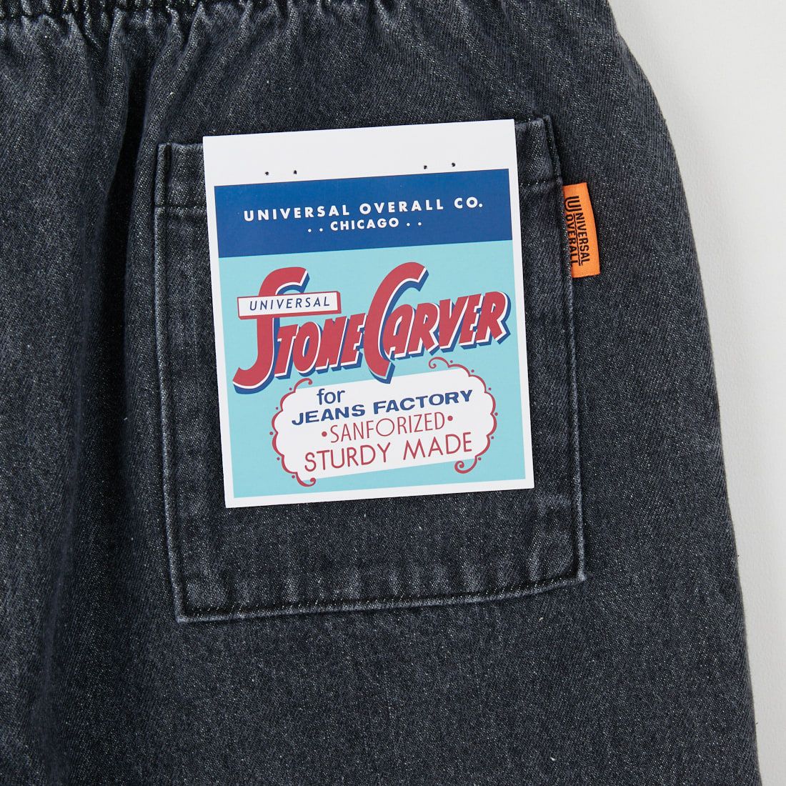 UNIVERSAL OVERALL [ユニバーサルオーバーオール] 別注 シェフショートパンツ [U2511657IN-JF] DENIM BLK
