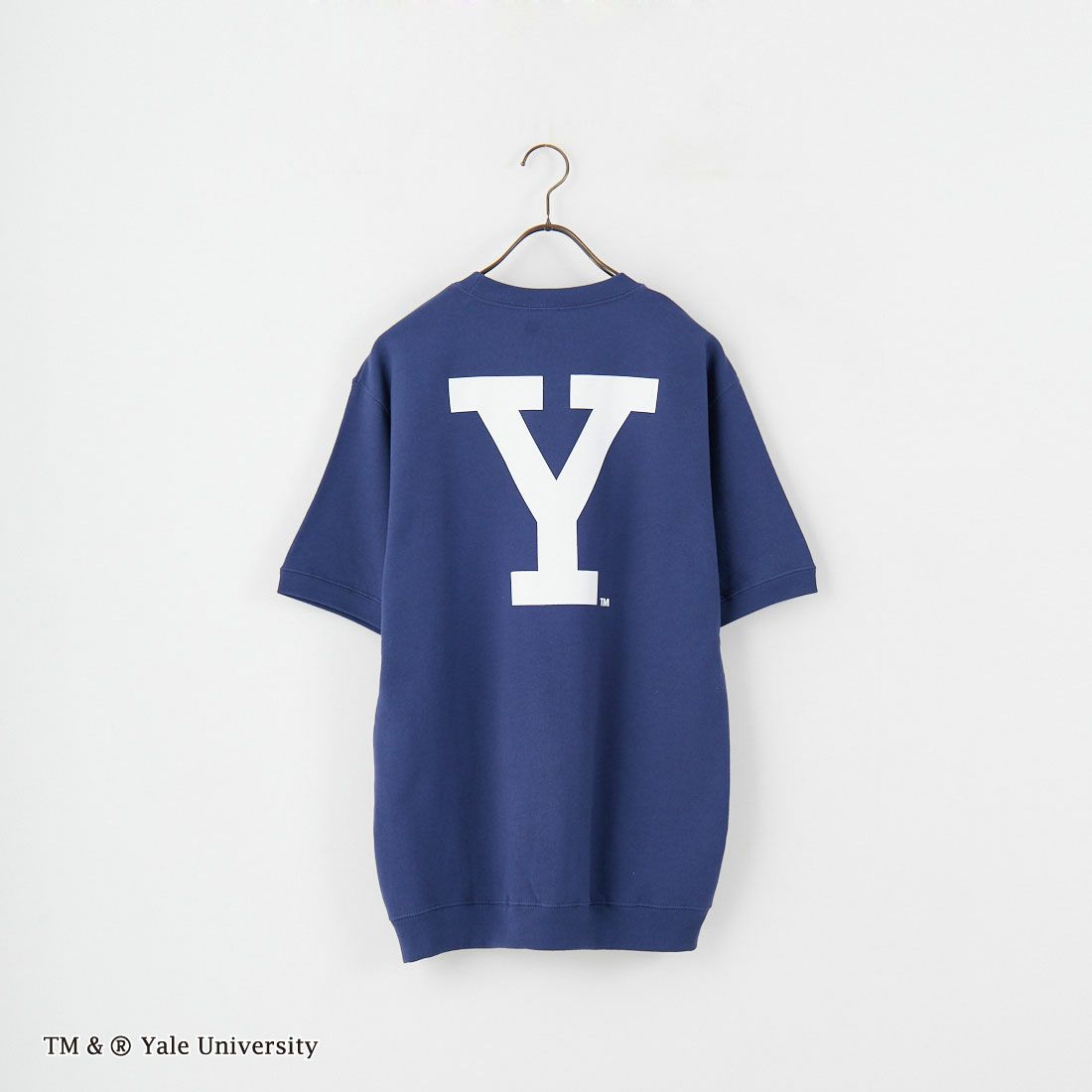 YALE [イェール] 別注 YALE カレッジロゴスウェットTシャツ [YA-01-JF] NAVY