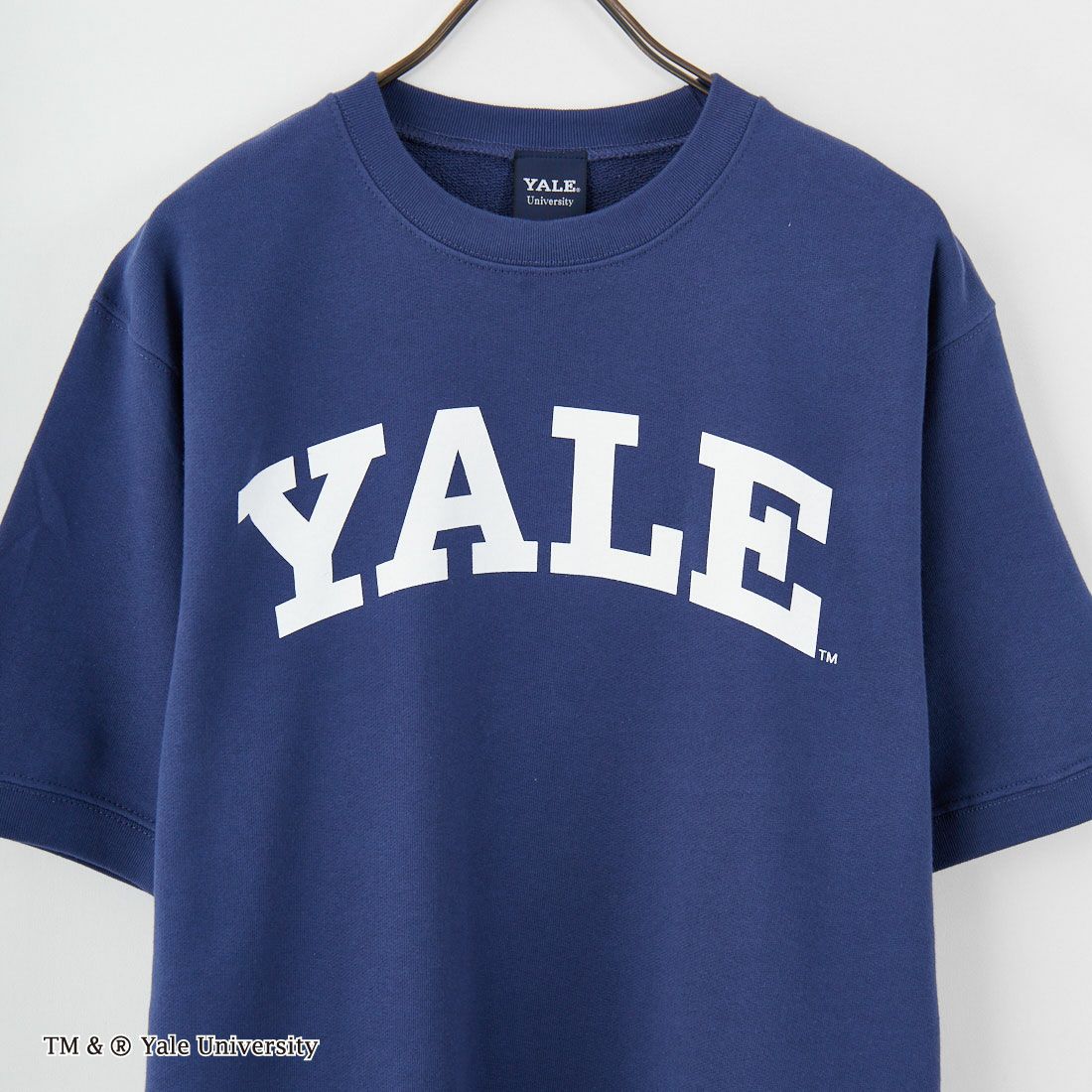YALE [イェール] 別注 YALE カレッジロゴスウェットTシャツ [YA-01-JF] NAVY