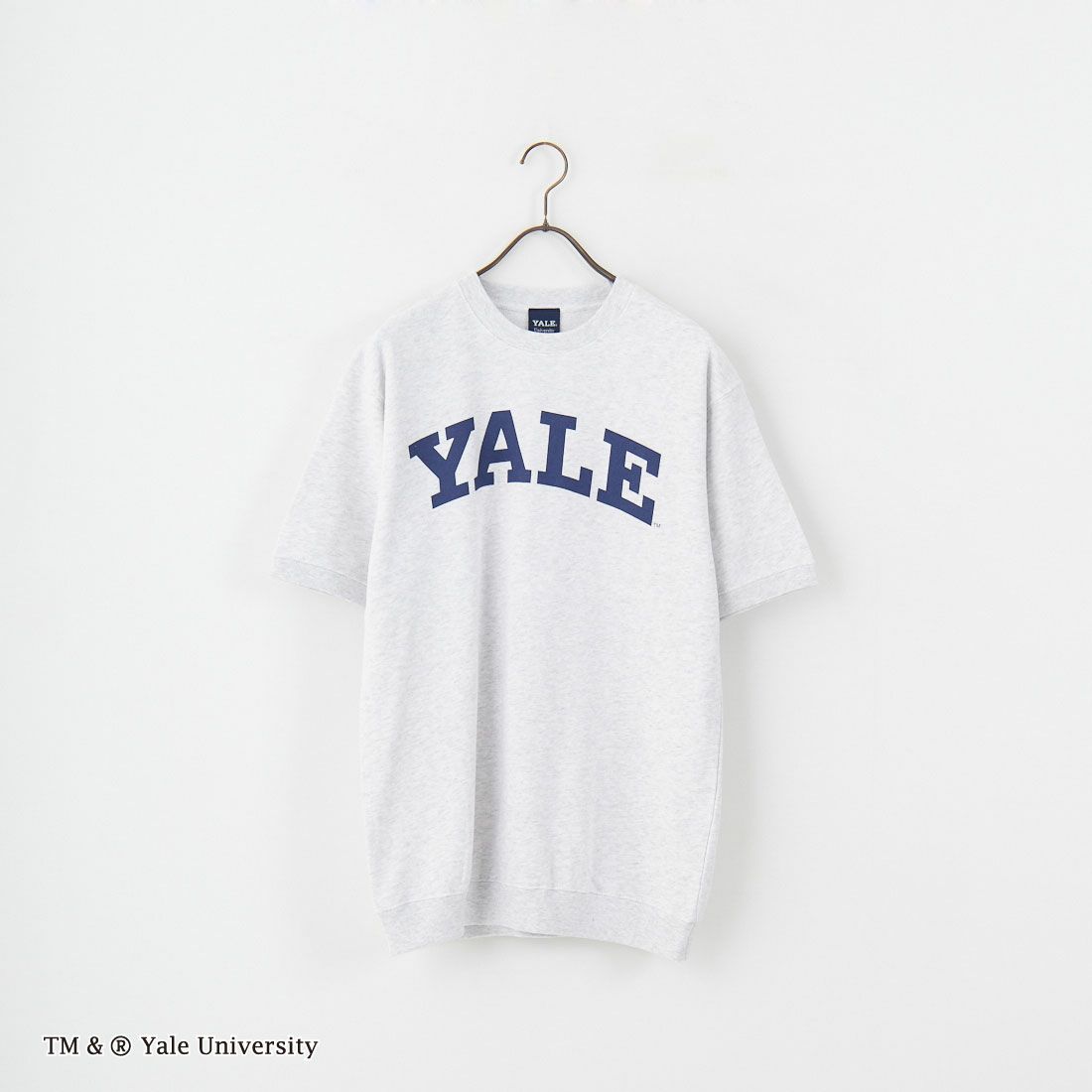 YALE [イェール] 別注 YALE カレッジロゴスウェットTシャツ [YA-01-JF] GRAY