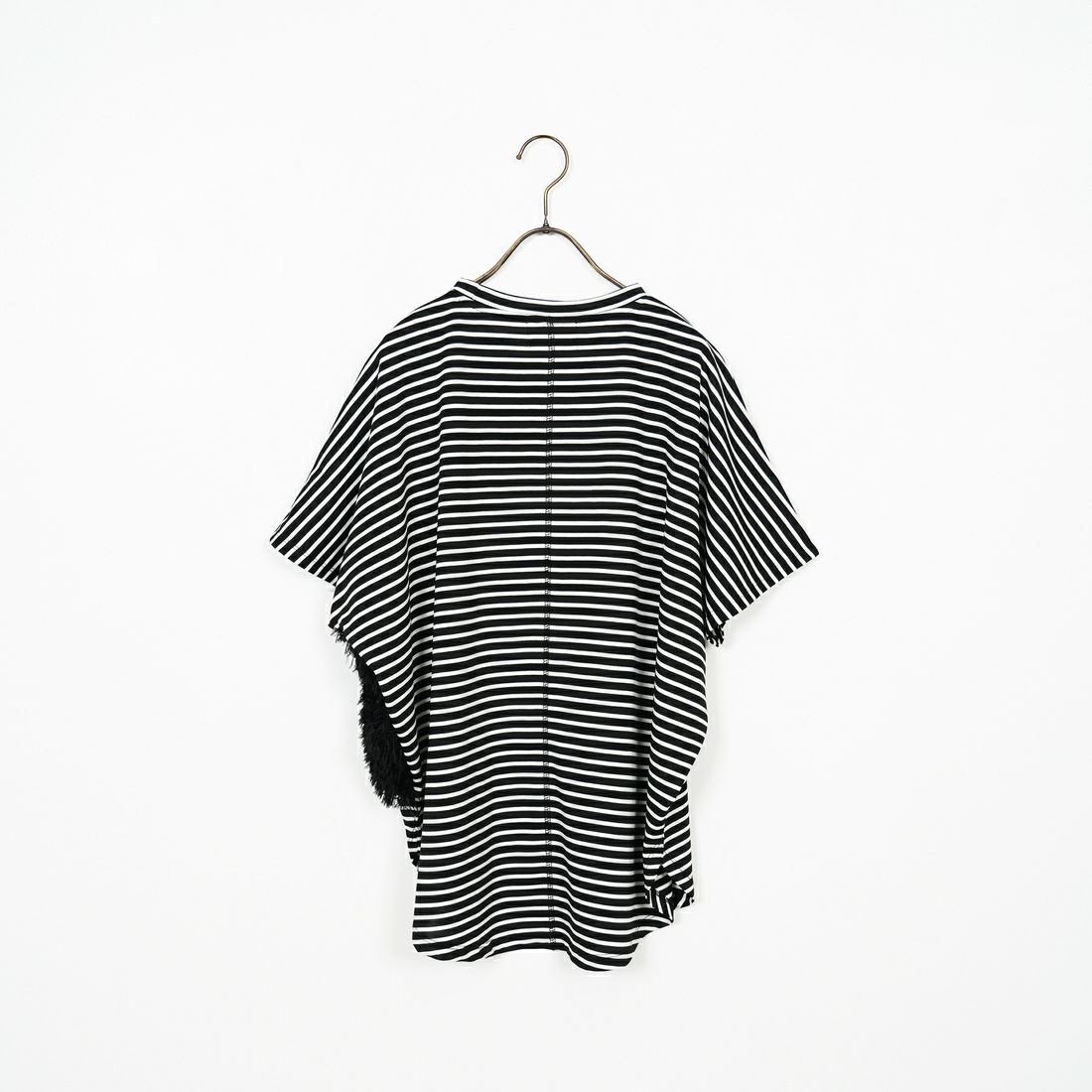 Margaux vintage [マルゴーヴィンテージ] ハートフリンジボーダーTシャツ [MHP-CT-001] BK OFF/BLK