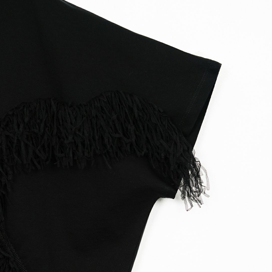 Margaux vintage [マルゴーヴィンテージ] ハートフリンジTシャツ [MHP-CT-003] BLACK/BLAC