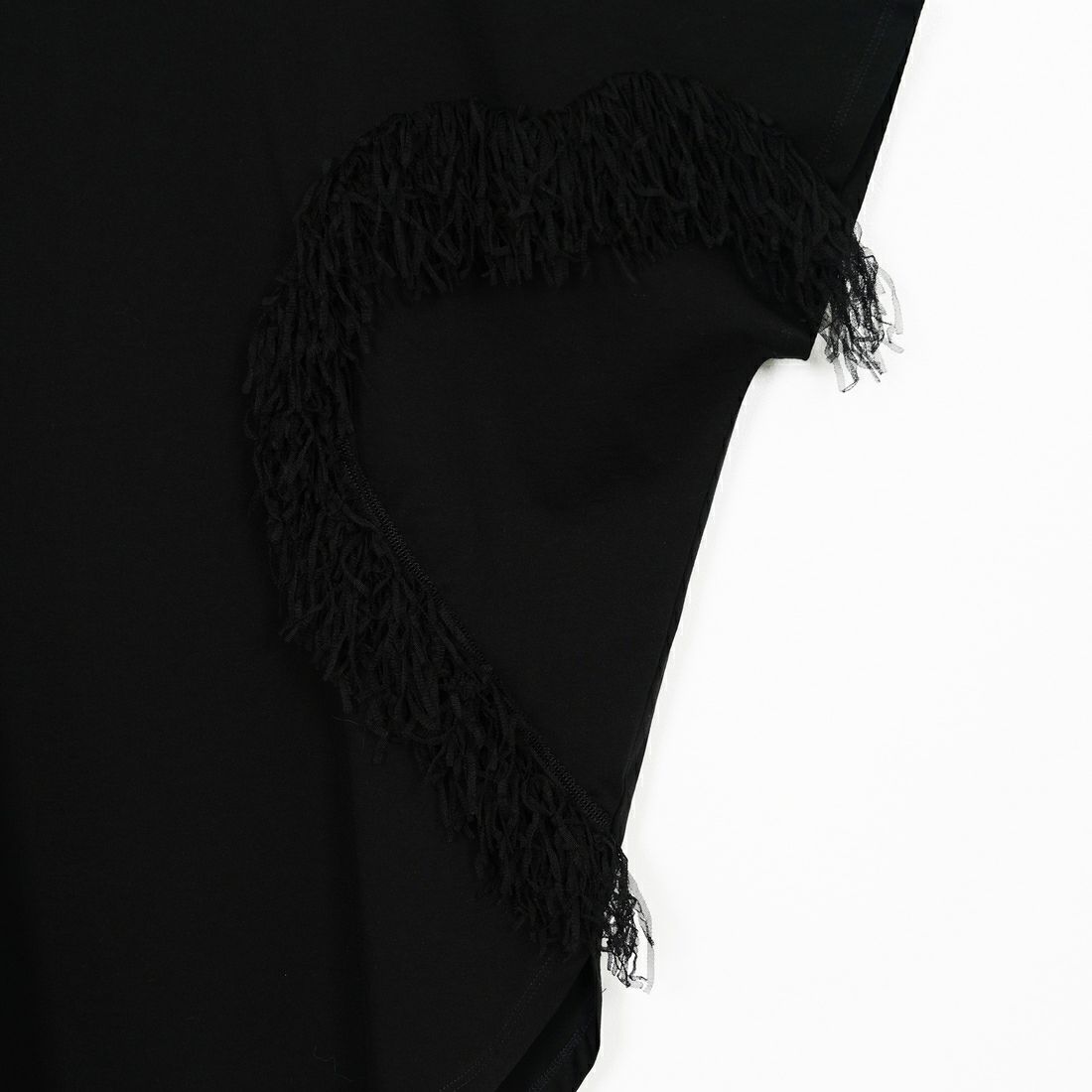 Margaux vintage [マルゴーヴィンテージ] ハートフリンジTシャツ [MHP-CT-003] BLACK/BLAC