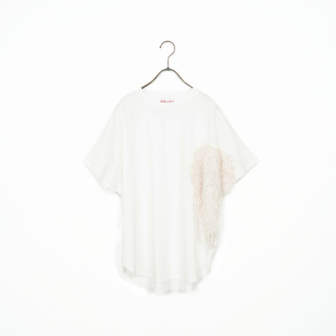Margaux vintage [マルゴーヴィンテージ] ハートフリンジTシャツ [MHP-CT-004] OFF WHITE