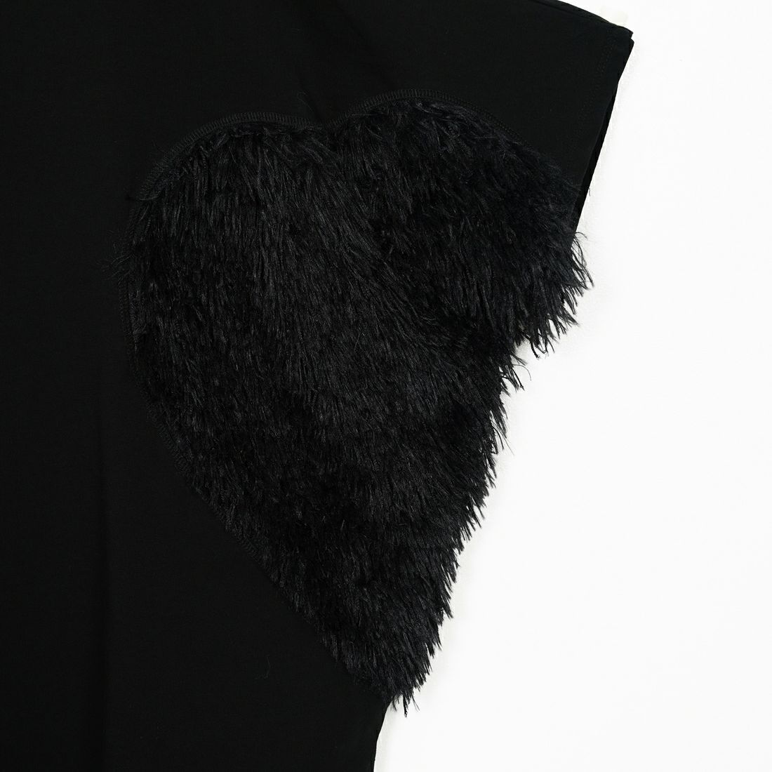 Margaux vintage [マルゴーヴィンテージ] ハートフリンジTシャツ [MHP-CT-004] BLACK