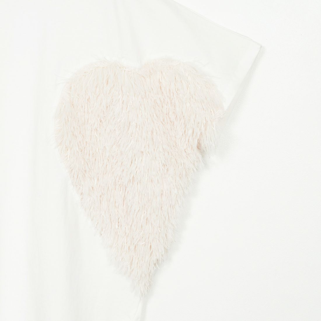 Margaux vintage [マルゴーヴィンテージ] ハートフリンジTシャツ [MHP-CT-004] OFF WHITE