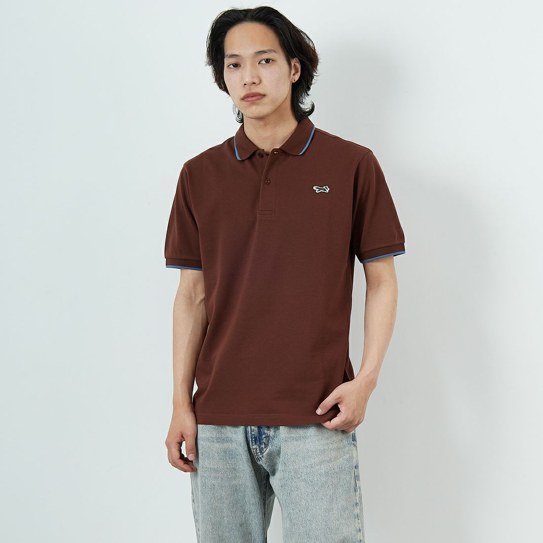 THE FOX [ザフォックス] 別注 ワンポイントロゴ ティップラインポロシャツ [JFU25SS-09-JF]