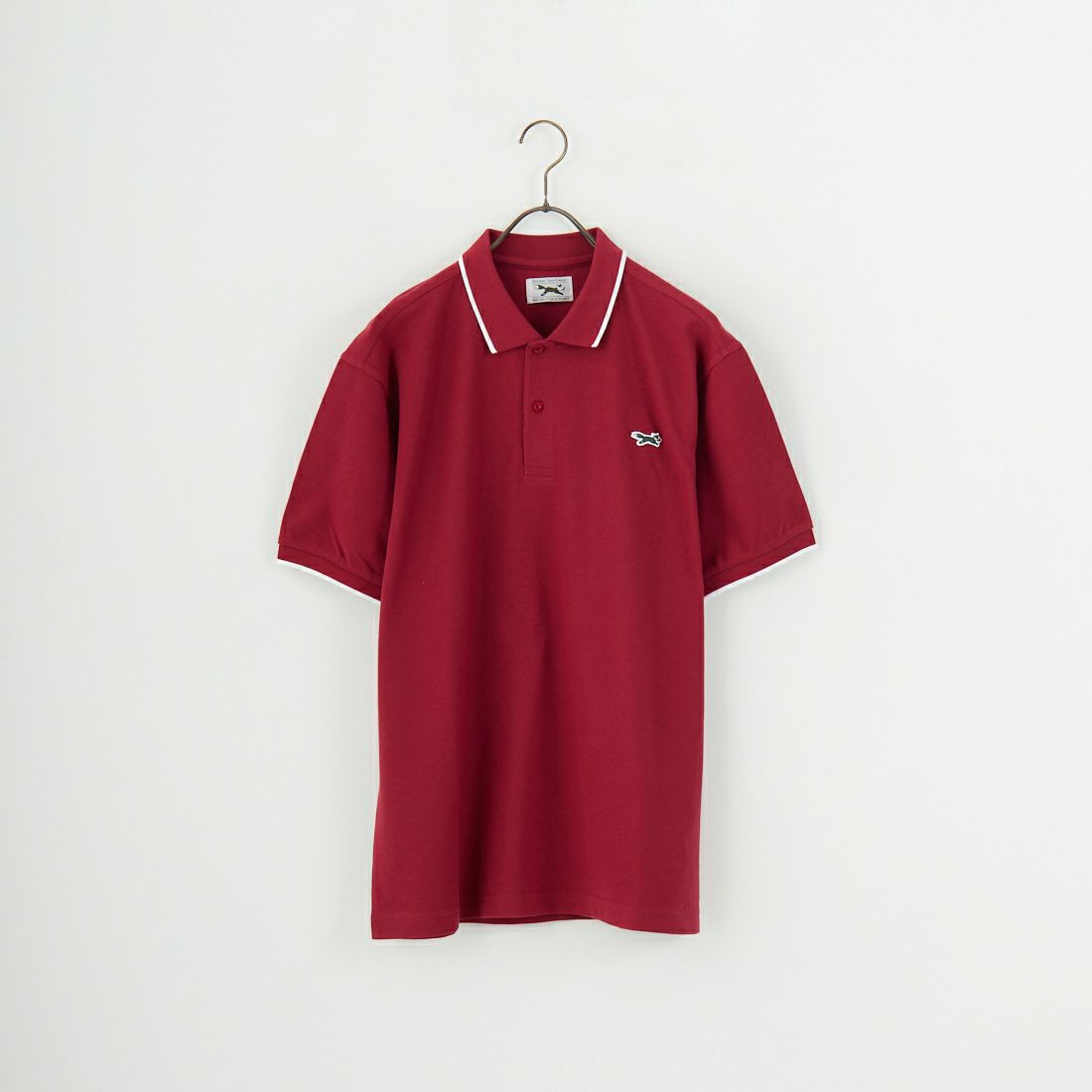 THE FOX [ザフォックス] 別注 ワンポイントロゴ ティップラインポロシャツ [JFU25SS-09-JF] BUR/WHT