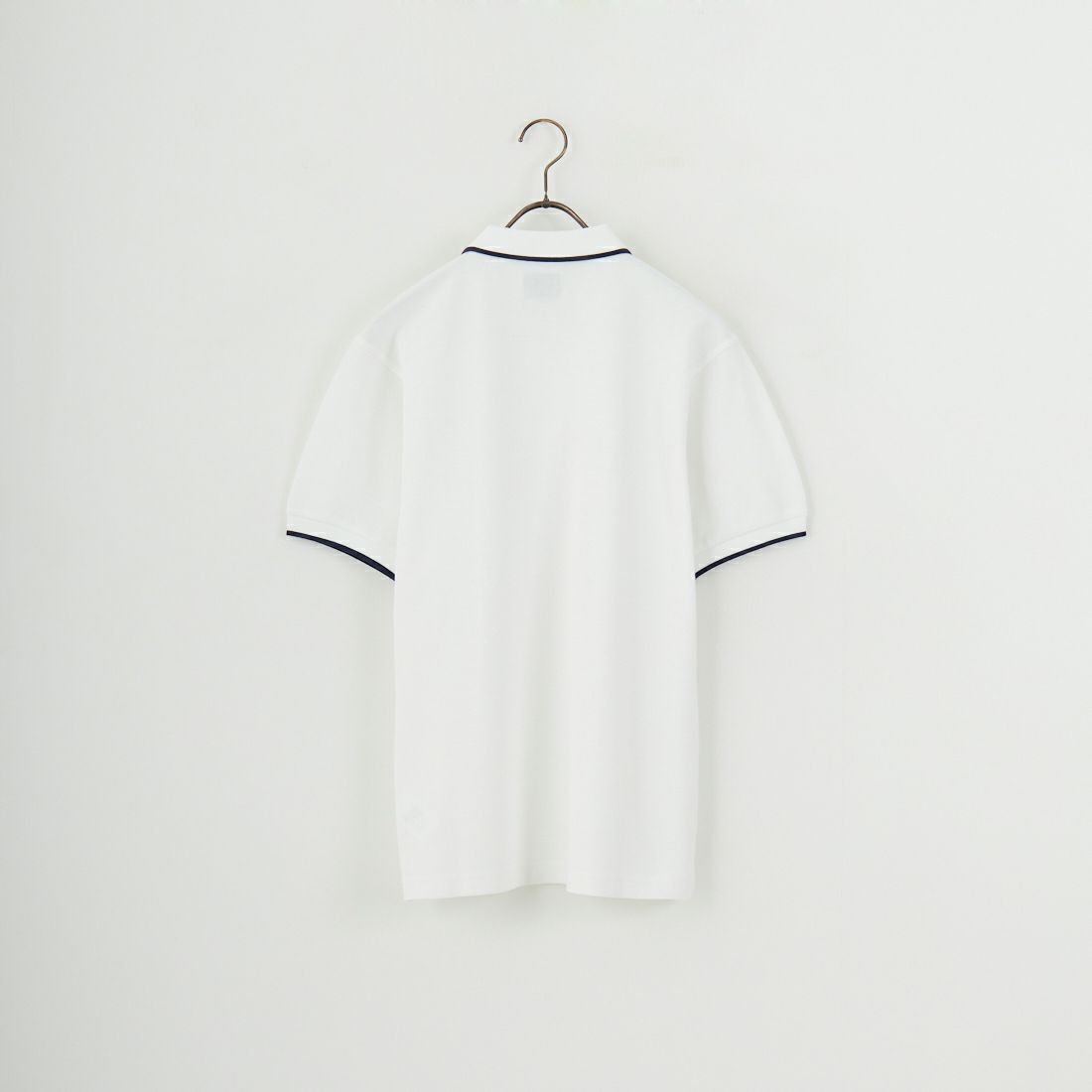 THE FOX [ザフォックス] 別注 ワンポイントロゴ ティップラインポロシャツ [JFU25SS-09-JF] WHT/NVY