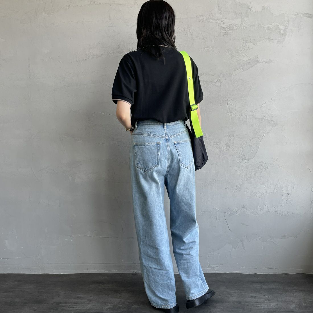 THE FOX [ザフォックス] 別注 ワンポイントロゴ ティップラインポロシャツ [JFU25SS-09-JF] BLK/BEG	 &&モデル身長：160cm 着用サイズ：S&&
