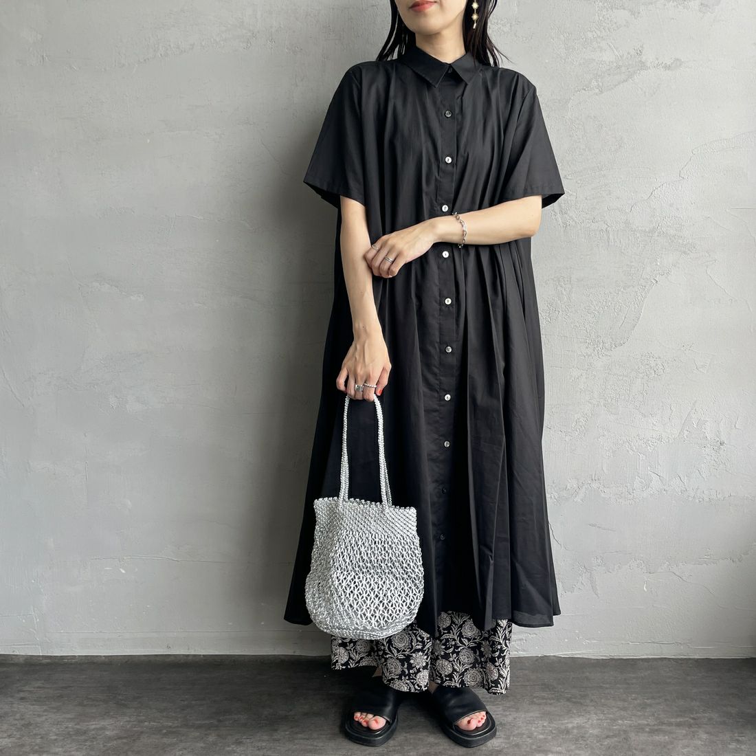 99 BLACK&&モデル身長：160cm 着用サイズ：F&&