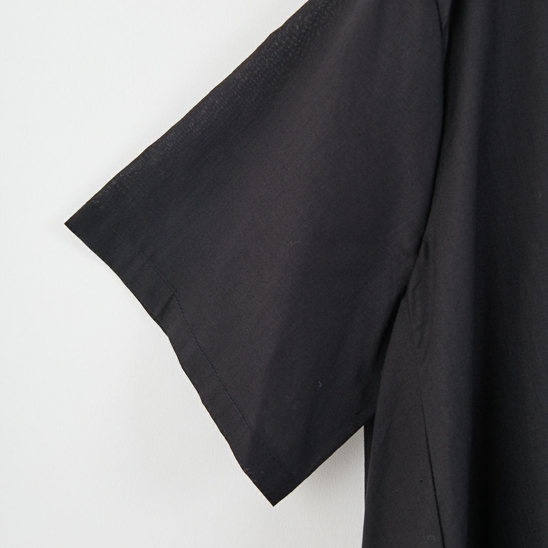 mizuiro ind [ミズイロインド] ハーフスリーブフレアシャツワンピース [2-250085] 99 BLACK