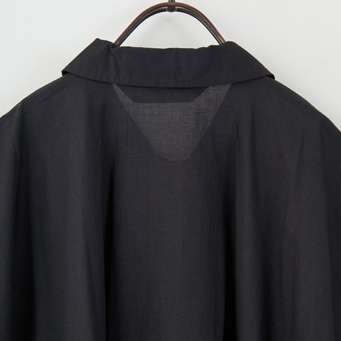 mizuiro ind [ミズイロインド] ハーフスリーブフレアシャツワンピース [2-250085] 99 BLACK