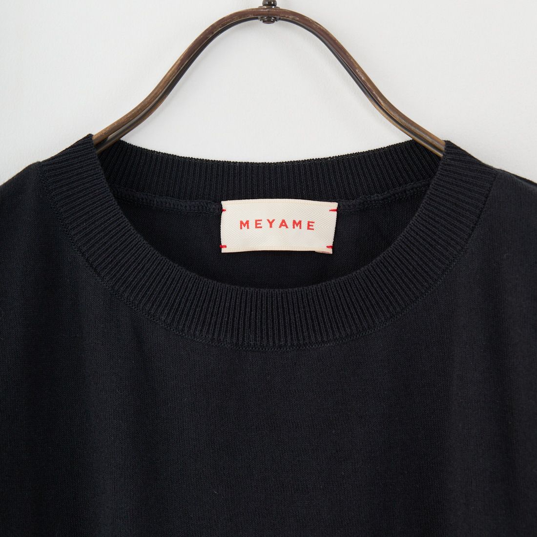 MEYAME [メヤメ] コットンノースリーブニット [MEY-1843] BLACK