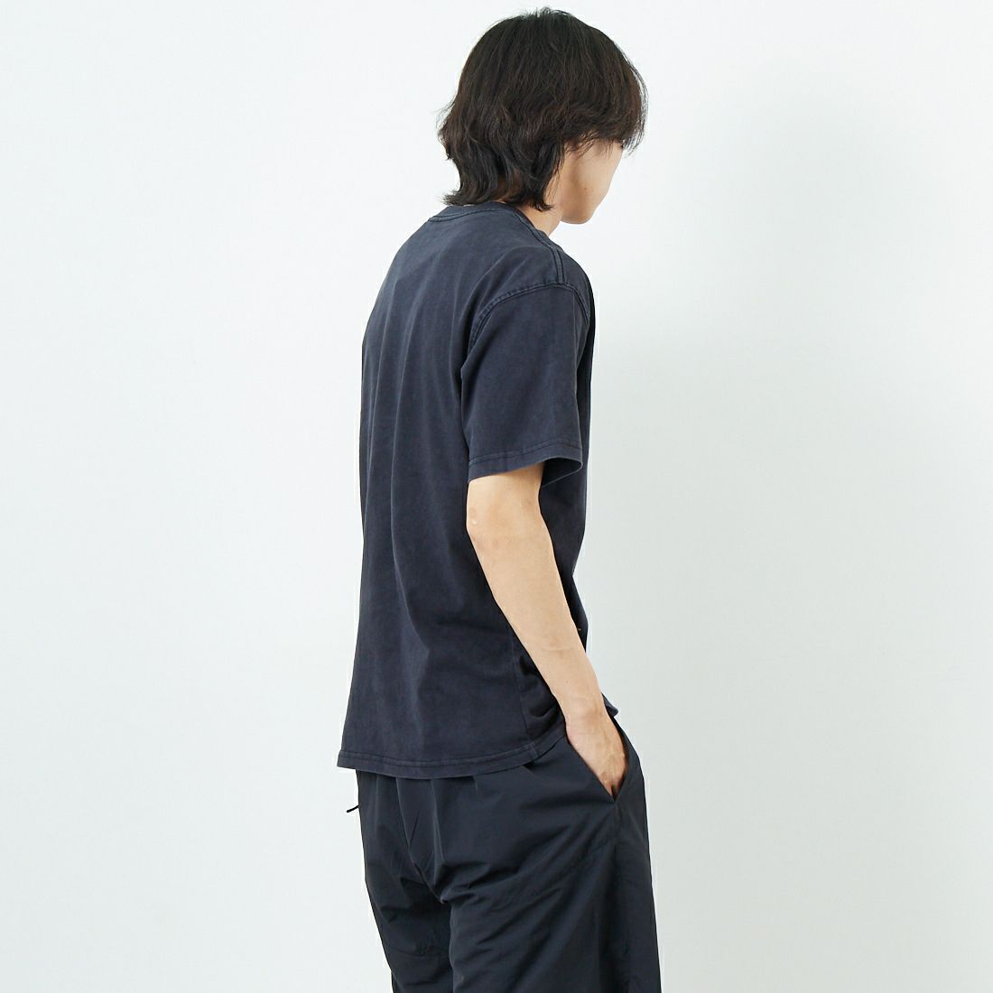 NIKE [ナイキ] マックス90 バスケットボールTシャツ [HJ3435] 010 BLACK &&モデル身長：179cm 着用サイズ：M&&