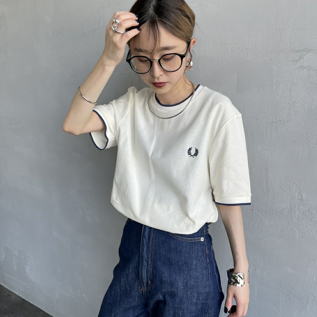 FRED PERRY [フレッドペリー] ティップライン ワンポイントロゴ