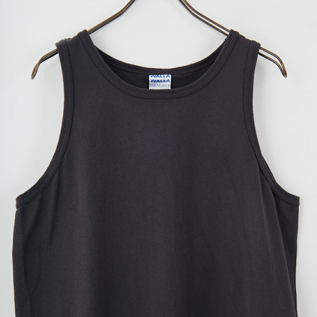 WALLA WALLA SPORT [ワラワラスポーツ] ソリッドタンクトップ [SOLID-TANK-TOP] USED BLACK