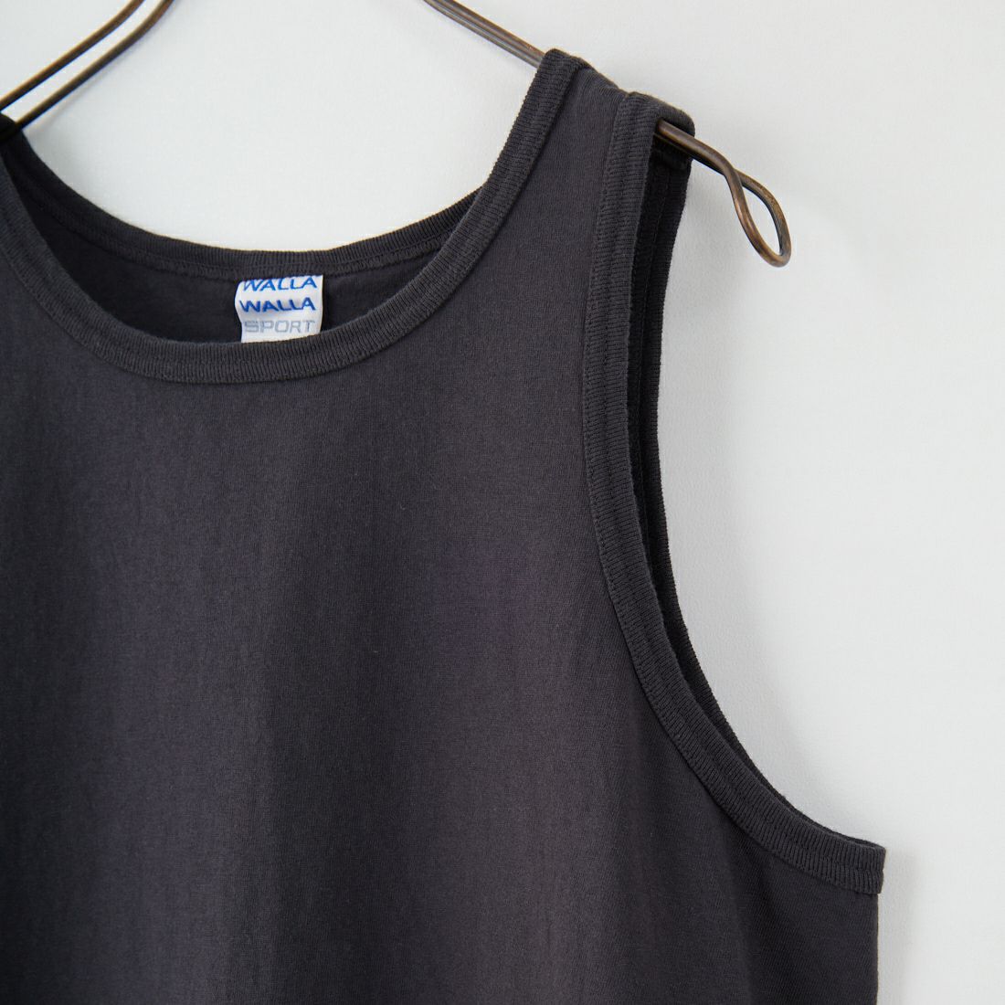 WALLA WALLA SPORT [ワラワラスポーツ] ソリッドタンクトップ [SOLID-TANK-TOP] USED BLACK