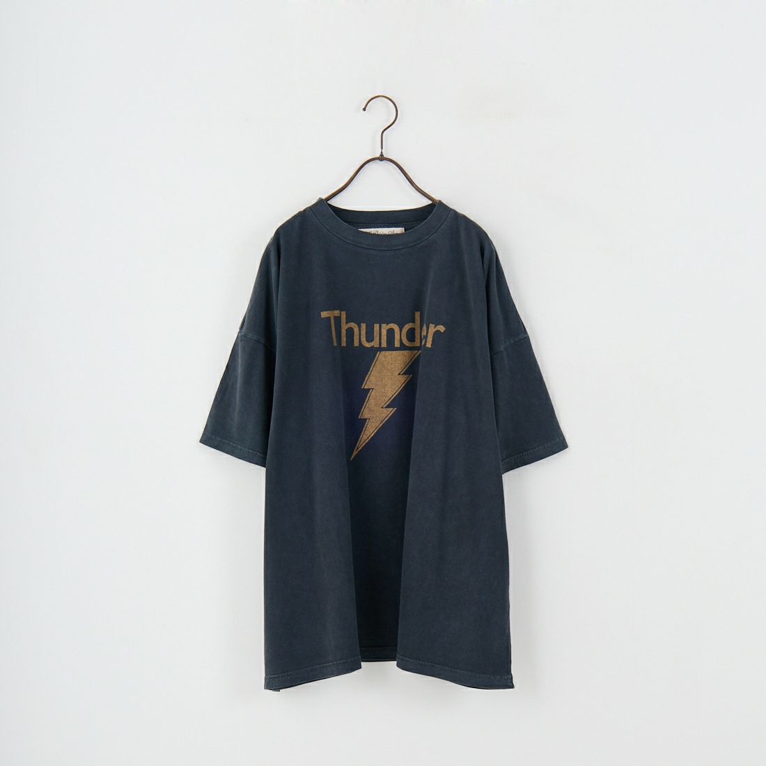 REMI RELIEF [レミレリーフ] 別注 ビッグプリントTシャツ THUNDER [RN28369284-JF] BLACK