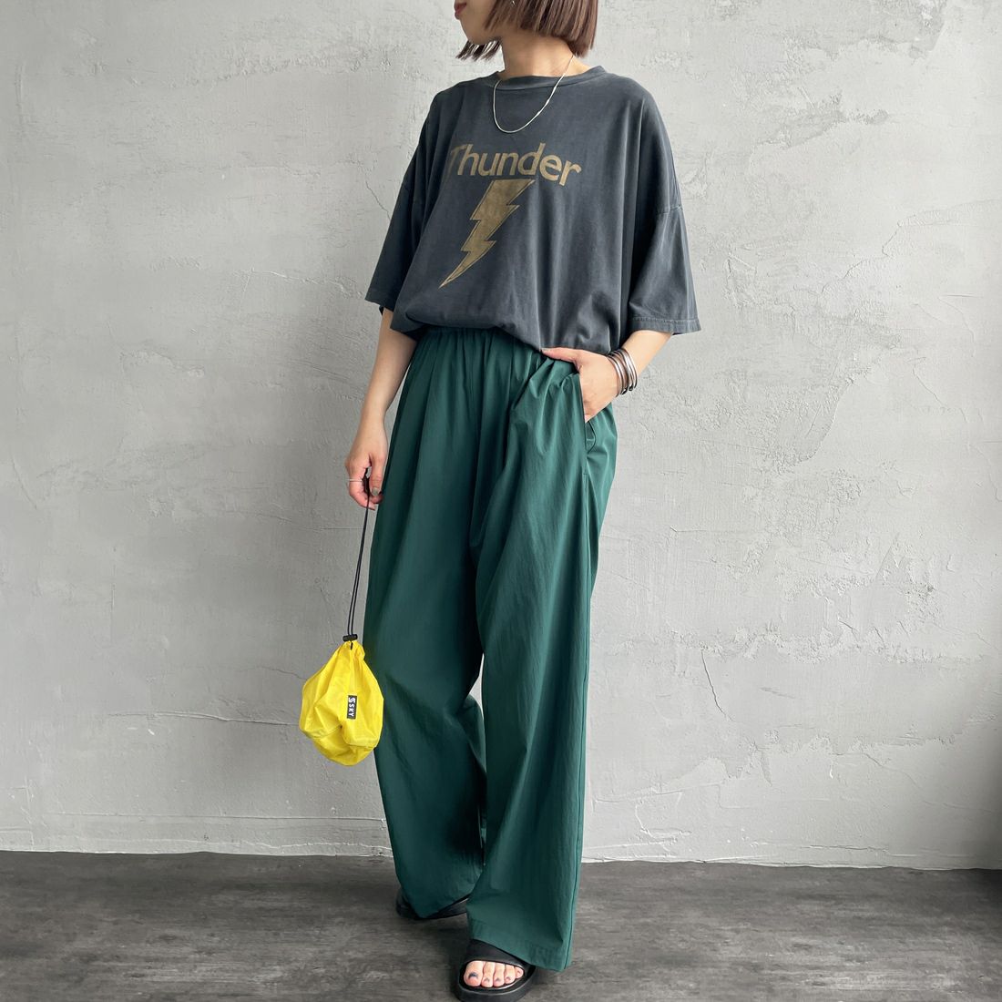 REMI RELIEF [レミレリーフ] 別注 ビッグプリントTシャツ THUNDER [RN28369284-JF] BLACK