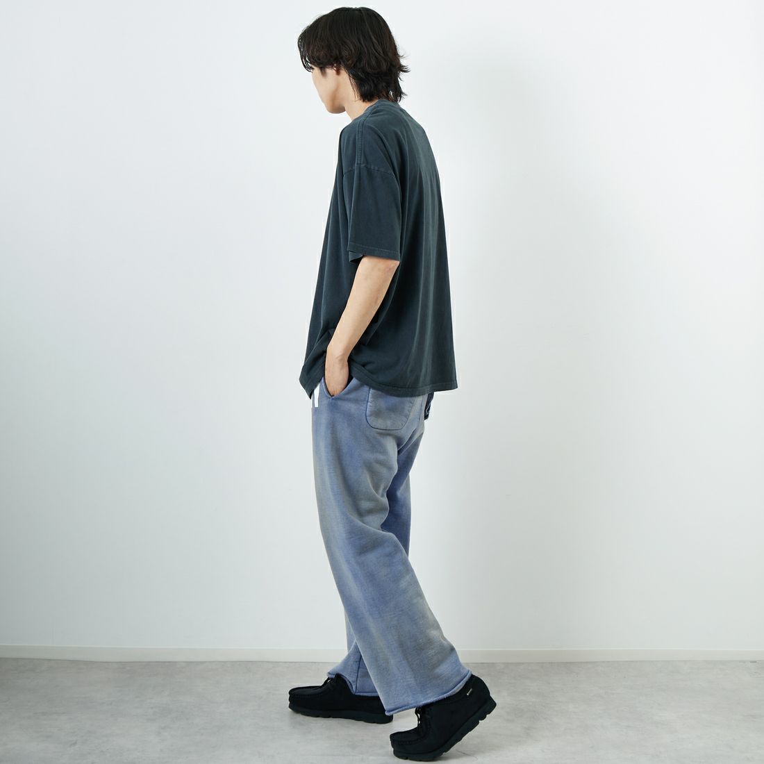 REMI RELIEF [レミレリーフ] 別注 ビッグプリントTシャツ DOG [RN28369287-JF] BLACK &&モデル身長：179cm 着用サイズ：M&&