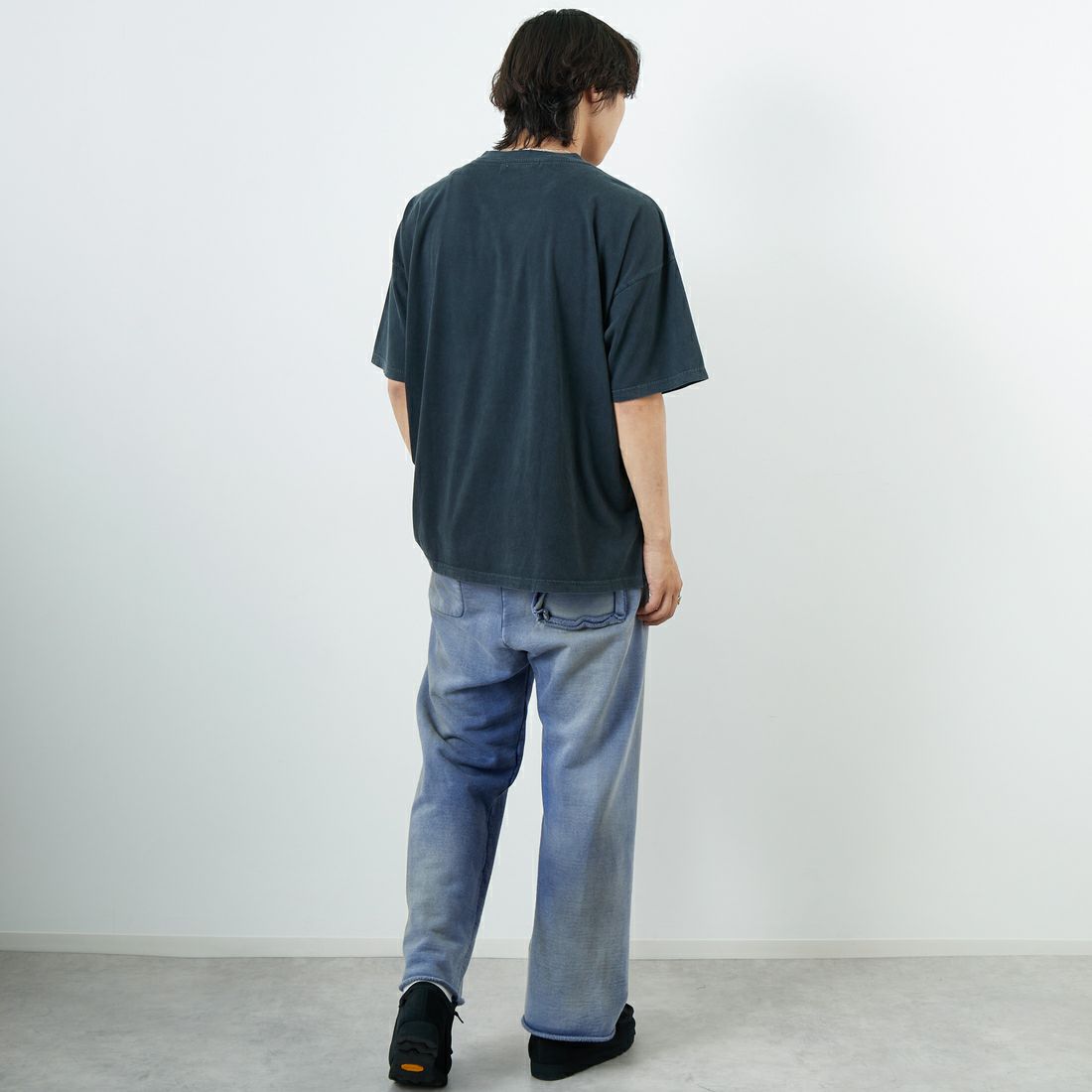 REMI RELIEF [レミレリーフ] 別注 ビッグプリントTシャツ DOG [RN28369287-JF] BLACK &&モデル身長：179cm 着用サイズ：M&&