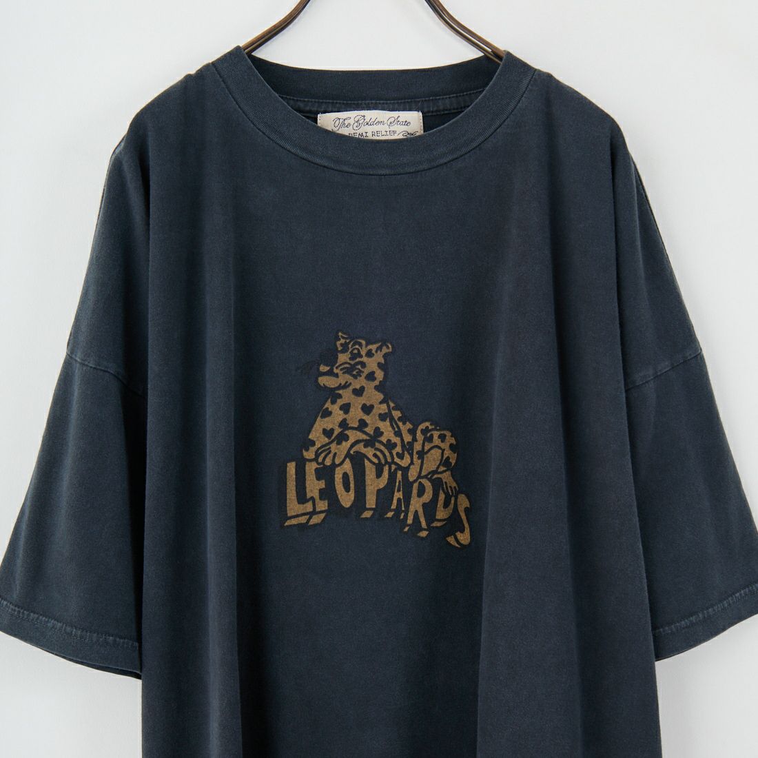 REMI RELIEF [レミレリーフ] 別注 ビッグプリントTシャツ LEOPARDS [RN28369290-JF] BLACK