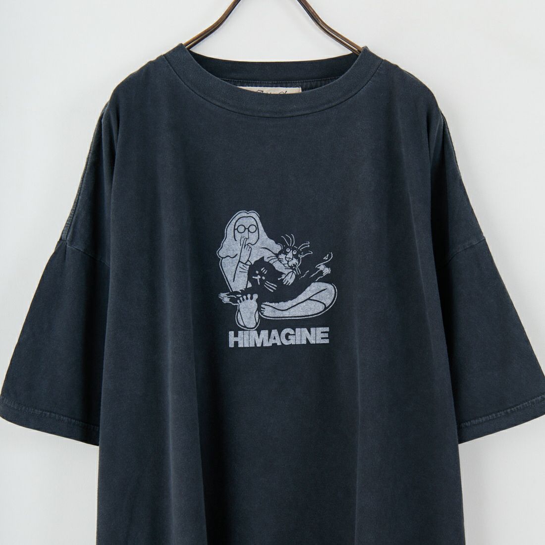 REMI RELIEF [レミレリーフ] 別注 ビッグプリントTシャツ HIMAGINE [RN28369291-JF] BLACK