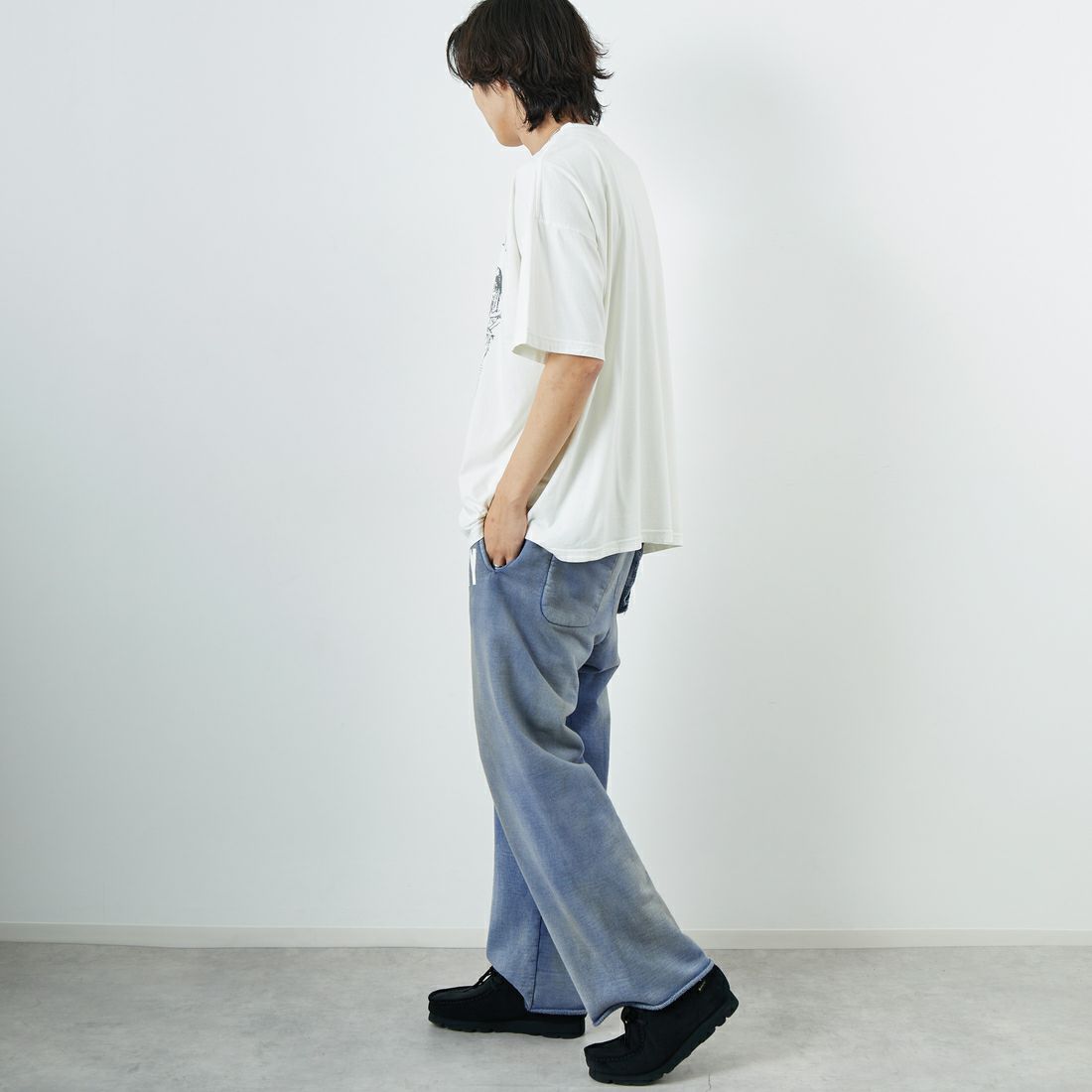 REMI RELIEF [レミレリーフ] 別注 ビッグプリントTシャツ POISON MUSHROOM [RN28369296-JF] OFF WHITE &&モデル身長：179cm 着用サイズ：M&&