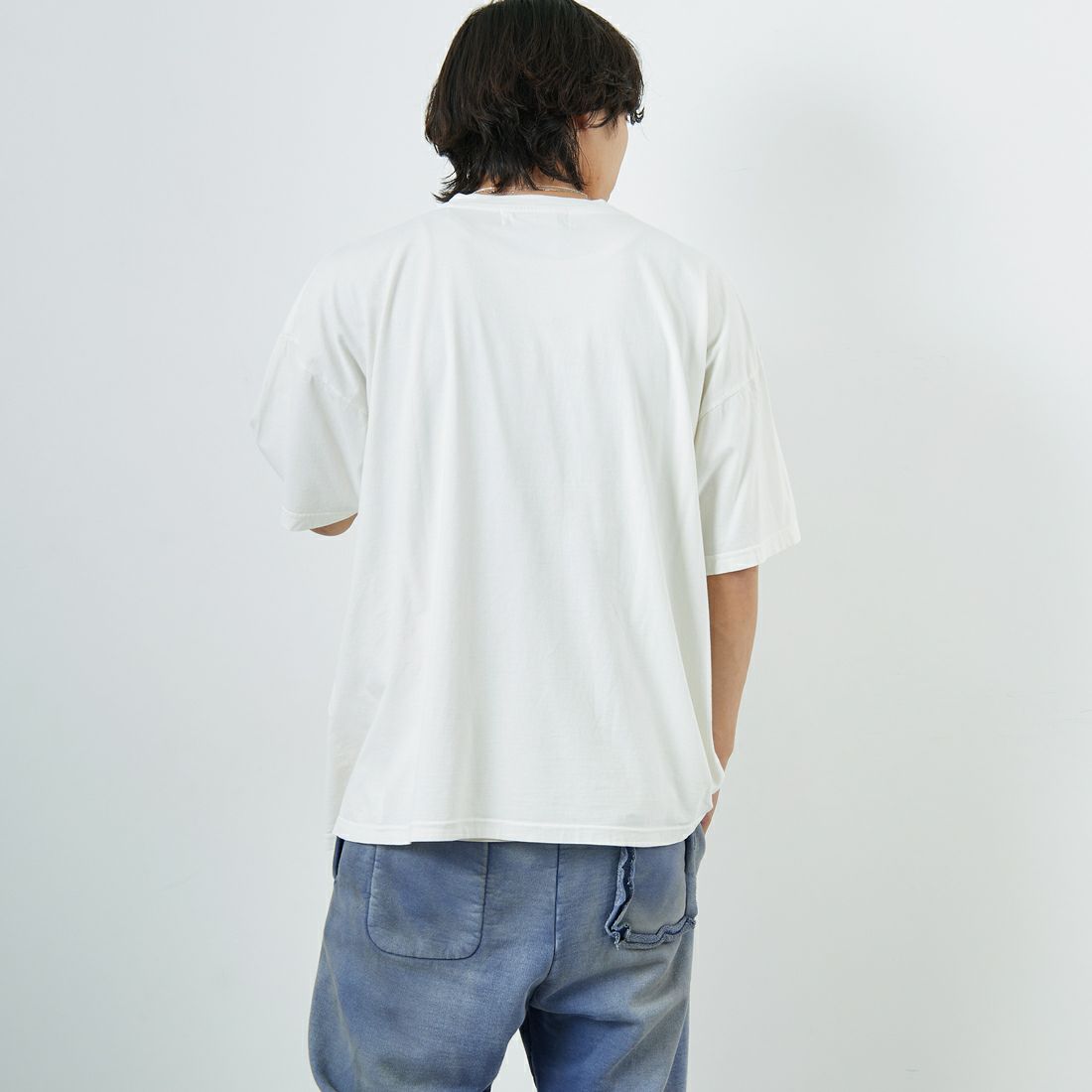 REMI RELIEF [レミレリーフ] 別注 ビッグプリントTシャツ POISON MUSHROOM [RN28369296-JF] OFF WHITE &&モデル身長：179cm 着用サイズ：M&&