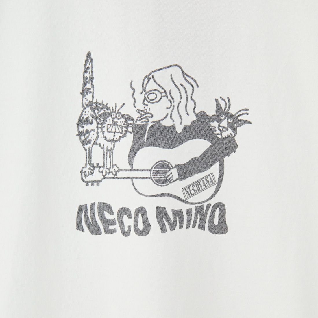 REMI RELIEF [レミレリーフ] 別注 ビッグプリントTシャツ NECO [RN28369298-JF] OFF WHITE