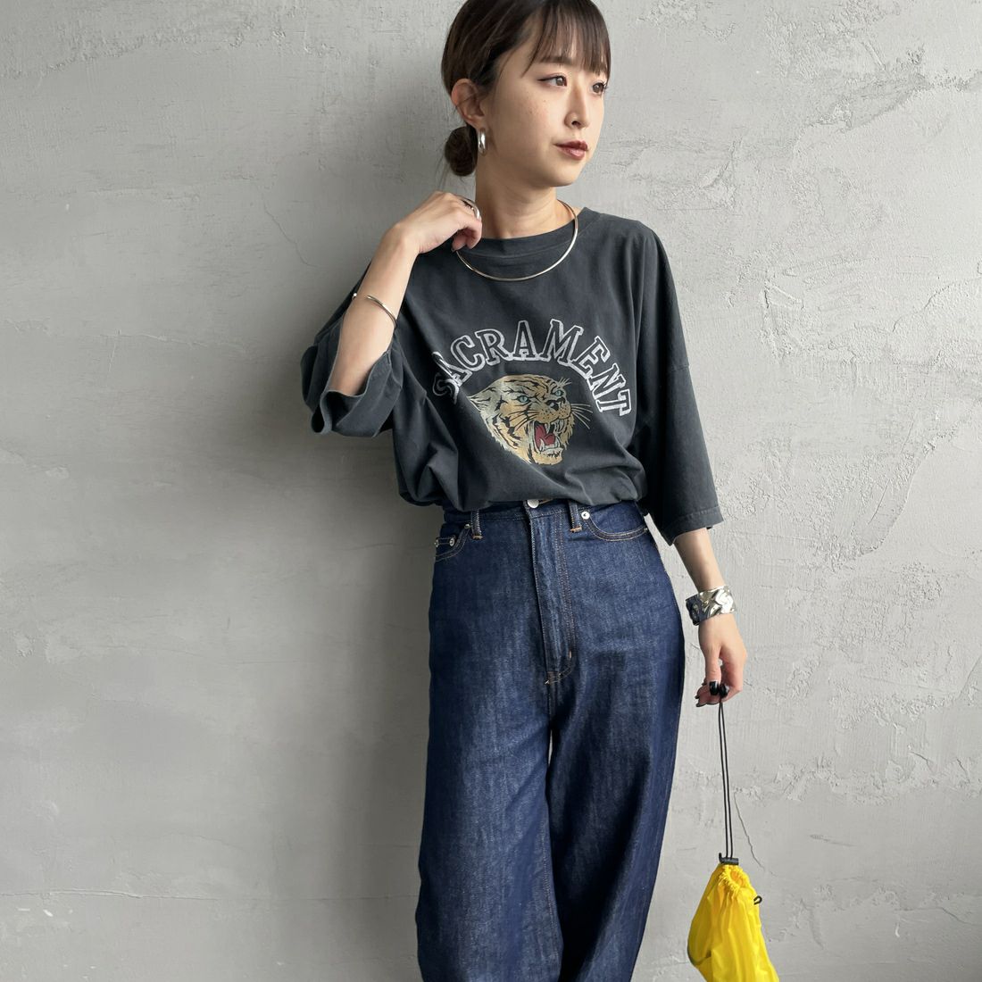 REMI RELIEF [レミレリーフ] 別注 ビッグプリントTシャツ SACRAMENT [RN28369286-JF] BLACK