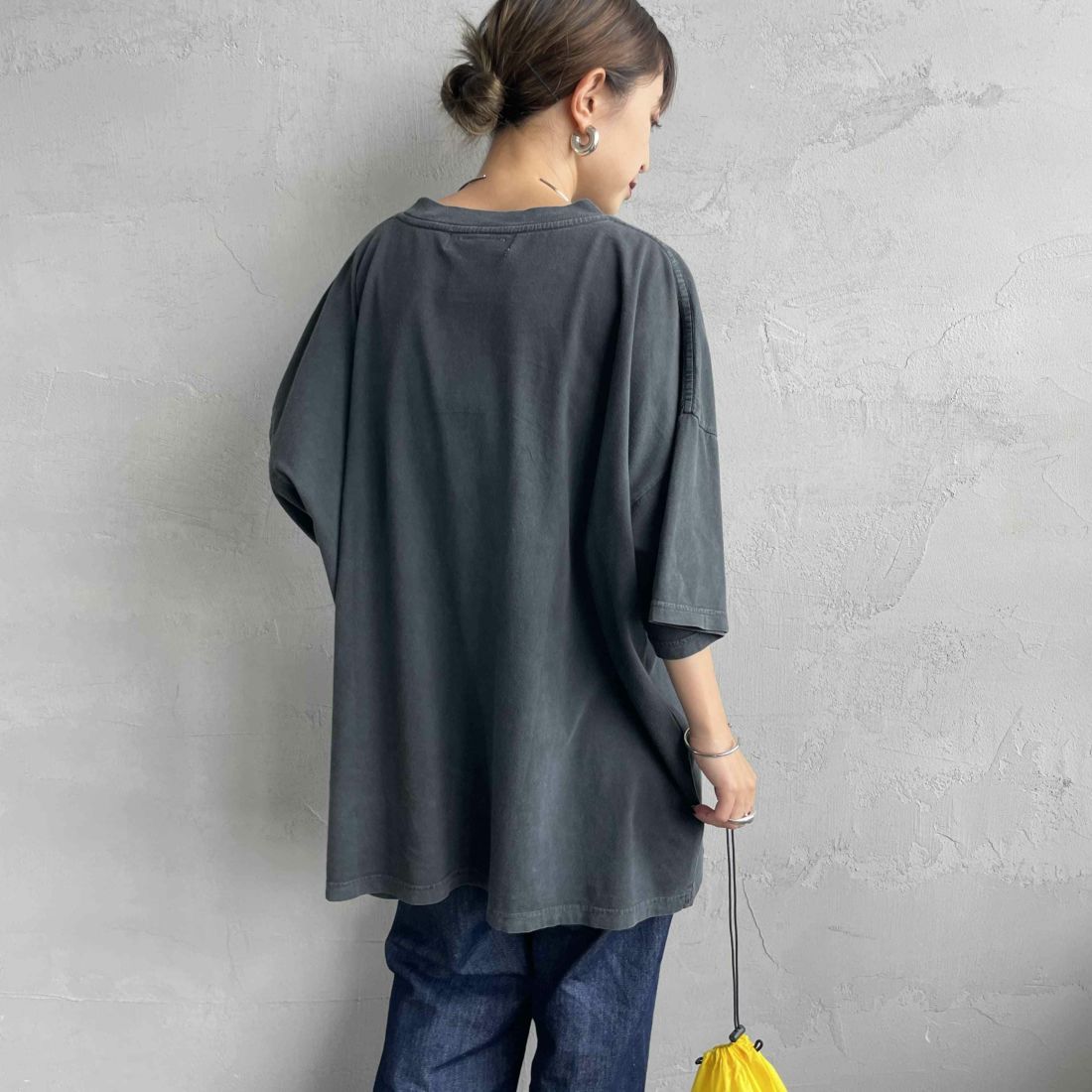 REMI RELIEF [レミレリーフ] 別注 ビッグプリントTシャツ GREAT PEOPLE [RN28369295-JF] BLACK