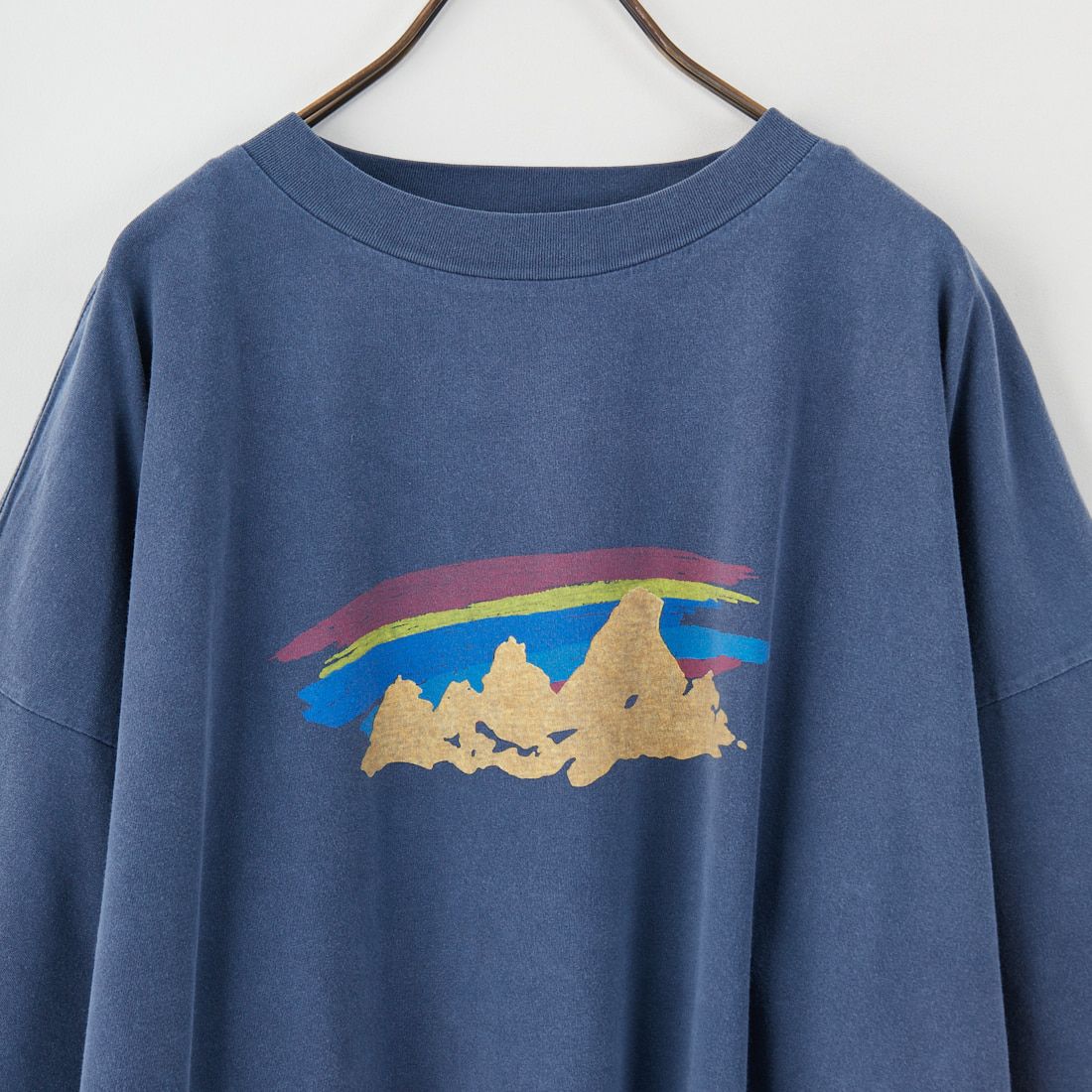 REMI RELIEF [レミレリーフ] 別注 ビッグプリントTシャツ RAINBOW [RN28369307-JF] NAVY