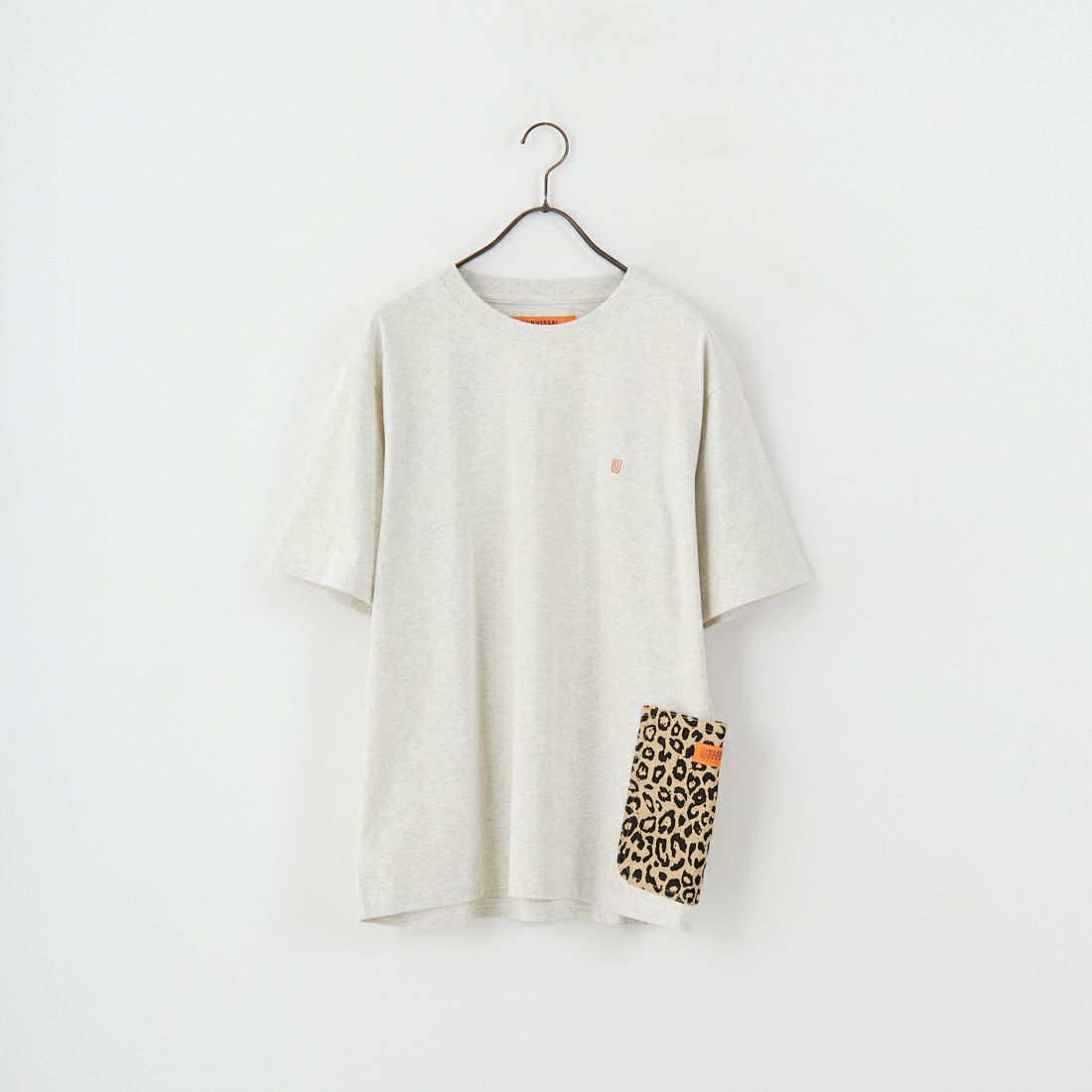 UNIVERSAL OVERALL [ユニバーサルオーバーオール] 別注 レオパード柄 カバーオールTシャツ [U2511283IN-JF] OATMEAL