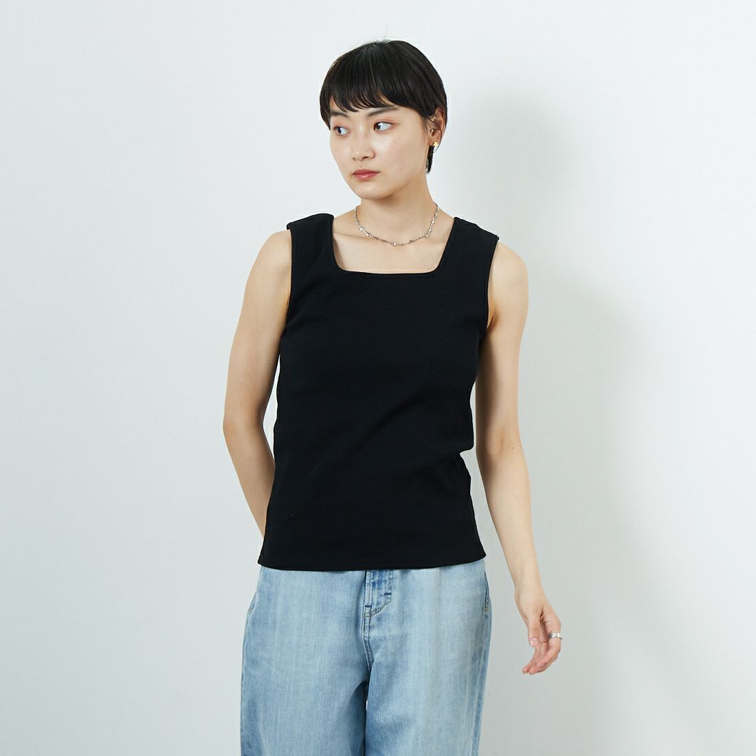 09 BLACK&&モデル身長：160cm 着用サイズ：F&&