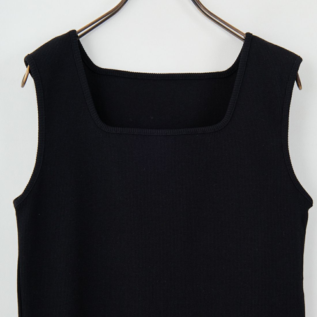 Maison de L'allure [メゾン ドゥ ラリュール] テレコスクエアタンクトップ [M25122008] 09 BLACK