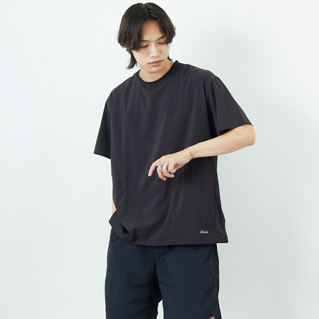 BLK&&モデル身長：179cm 着用サイズ：M&&