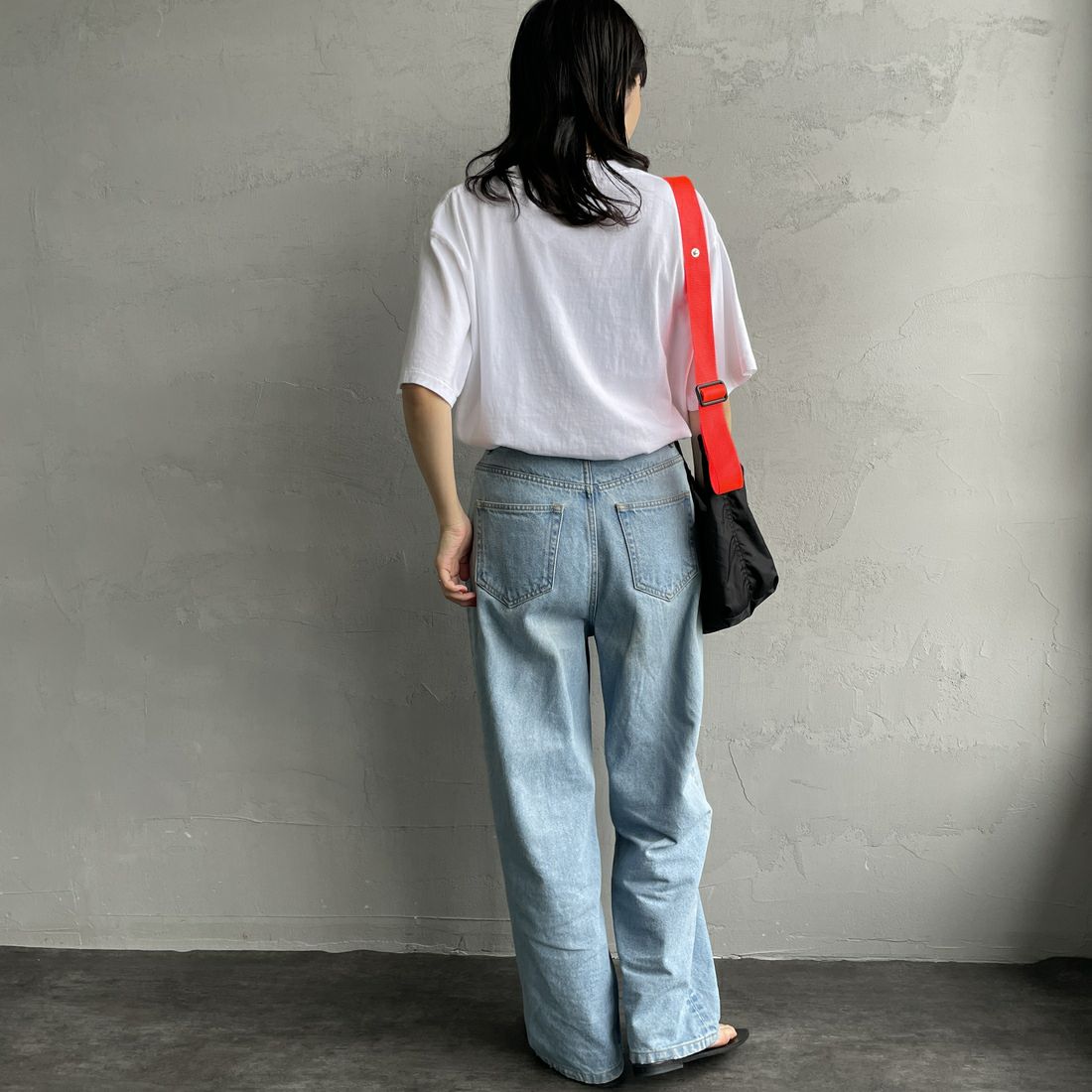 SCREEN STARS [スクリーンスターズ] 別注 コンポーザーズプリントTシャツ [2522-SSBTGRIN-JF] WHITE &&モデル身長：160cm 着用サイズ：F&&