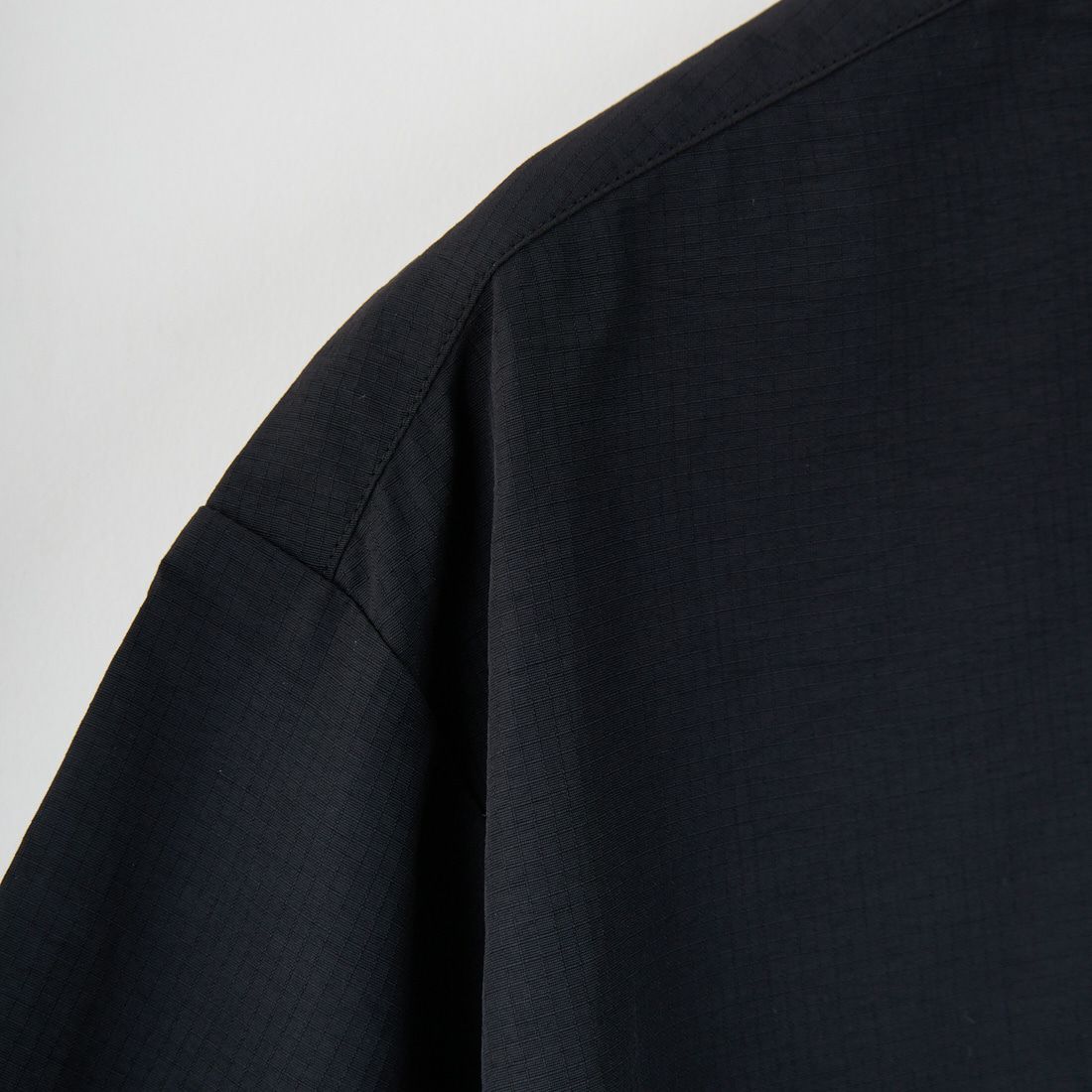 Jeans Factory Clothes [ジーンズファクトリークローズ] TECH ナイロンリップバンドカラーシャツ [EPC-53103] 4 BLACK
