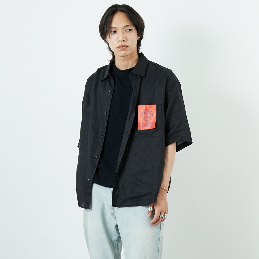 Jeans Factory Clothes [ジーンズファクトリークローズ] フレンチリネンワイドレギュラーカラーシャツ [BFP613]