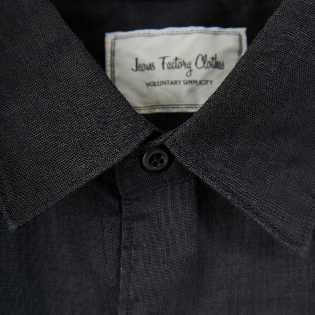 Jeans Factory Clothes [ジーンズファクトリークローズ] フレンチリネンワイドレギュラーカラーシャツ [BFP613] BLACK