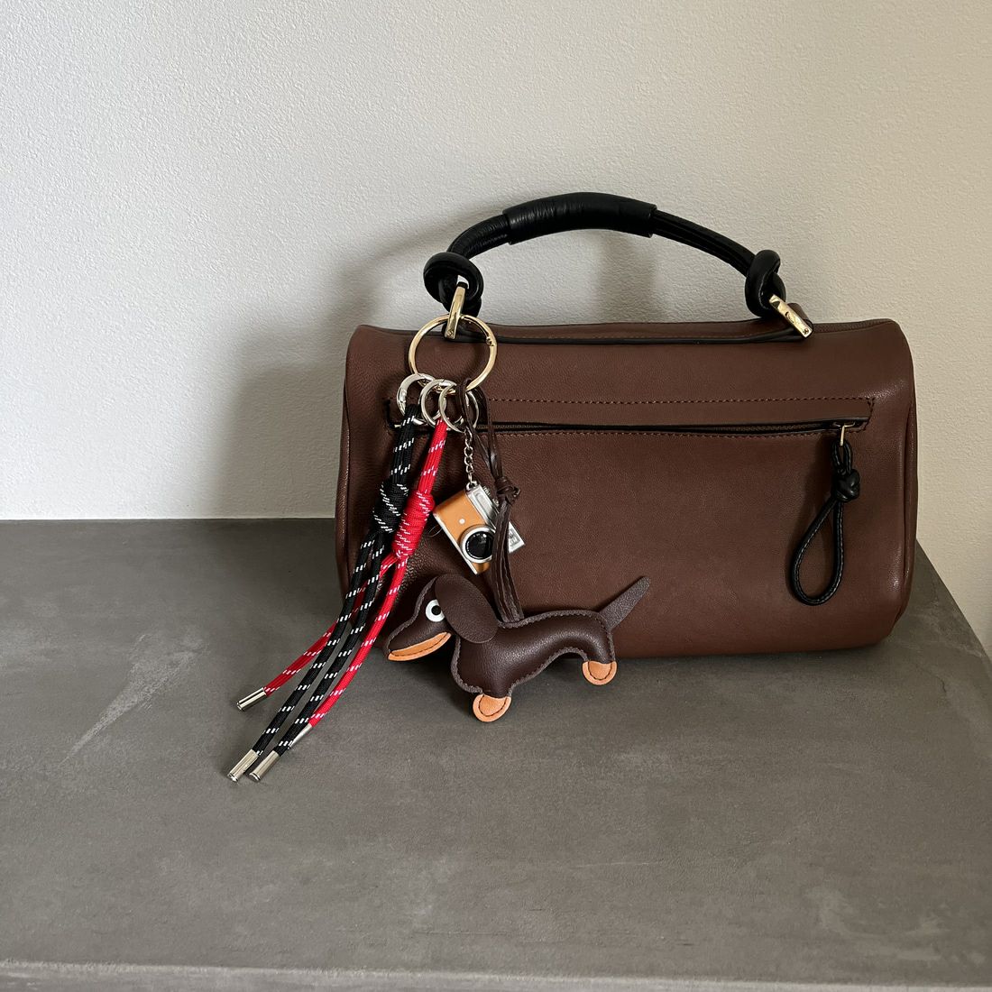Jeans Factory Clothes [ジーンズファクトリークローズ] パラコードドッグチャーム キーホルダー [5-AC-IN5] ﾀﾞｰｸﾌﾞﾗｳﾝ