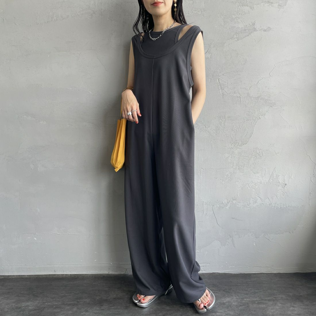 08 CHARCOA&&モデル身長：160cm 着用サイズ：F&&