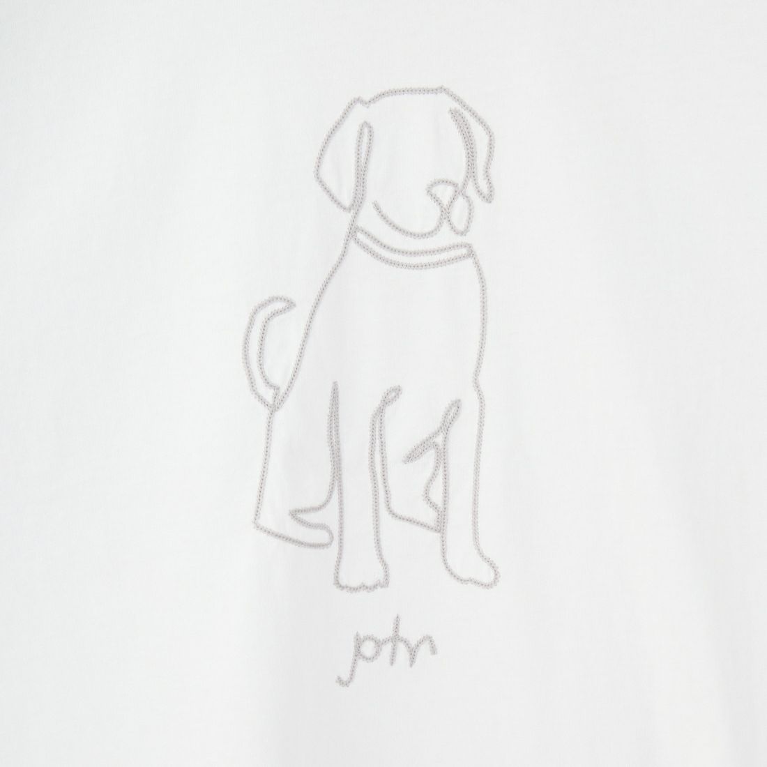 Jeans Factory Clothes [ジーンズファクトリークローズ] ピグメントドッグ刺繍Tシャツ [JFC-252-042] A WHT